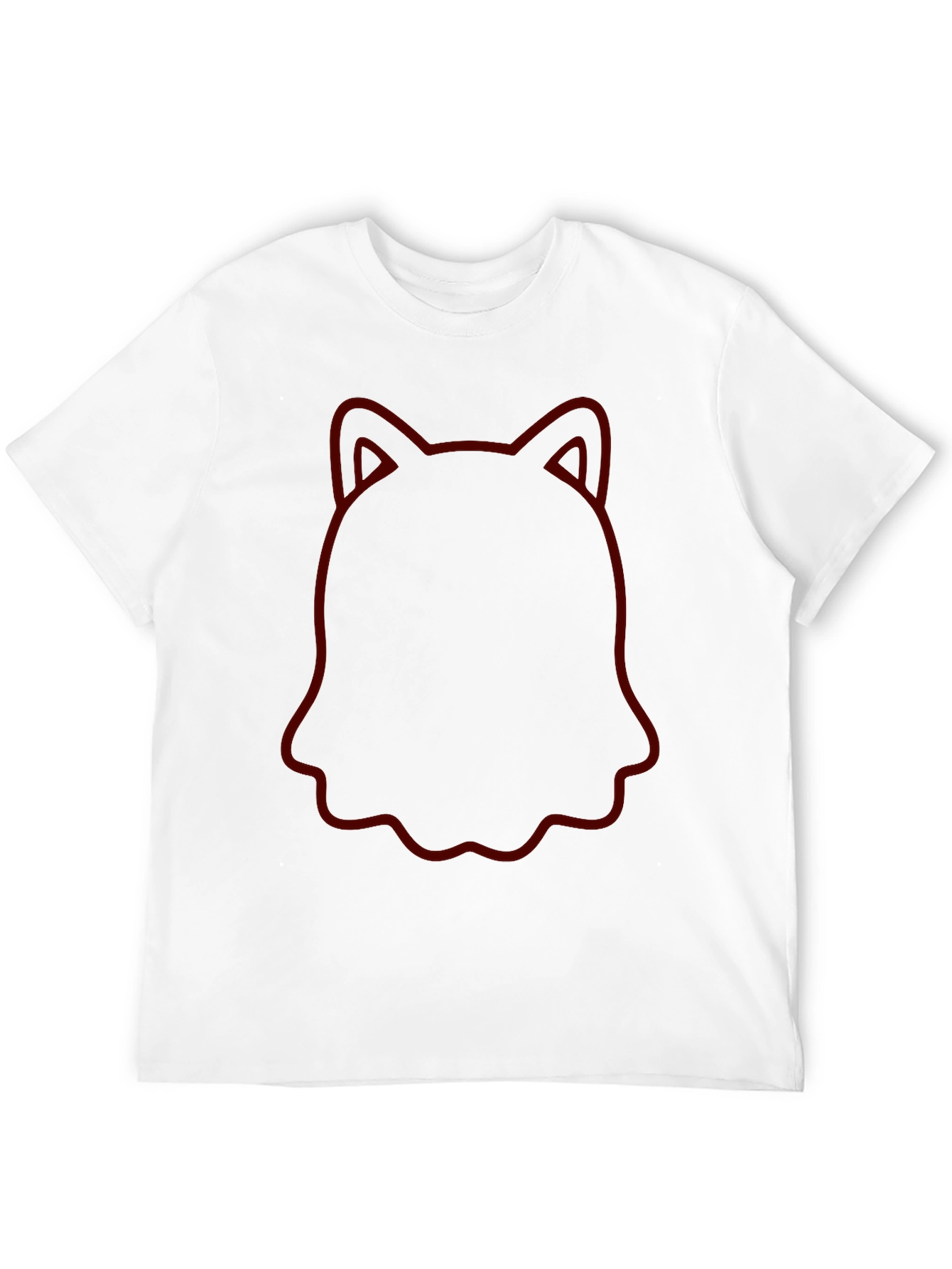 Unique Cat Outline Black T-Shirt