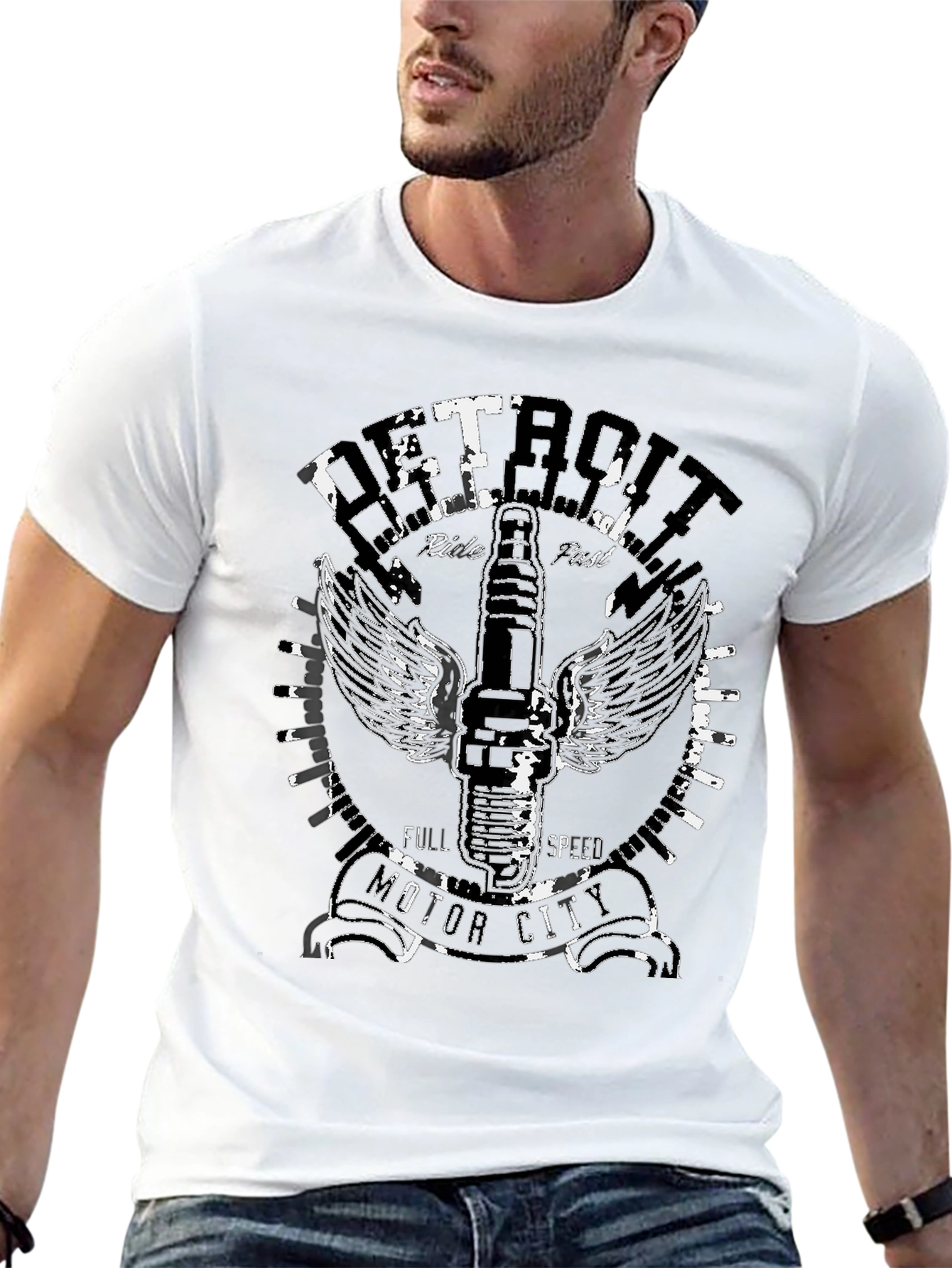 Detroit Motor City Graphic T-Shirt