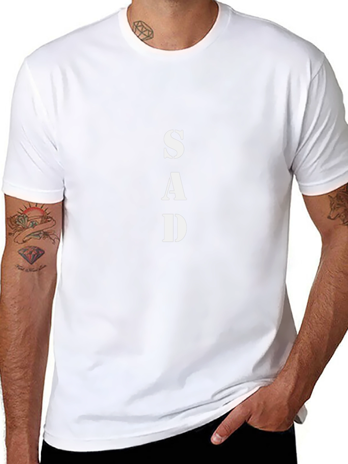 SAD Black T-Shirt - Express Yourself