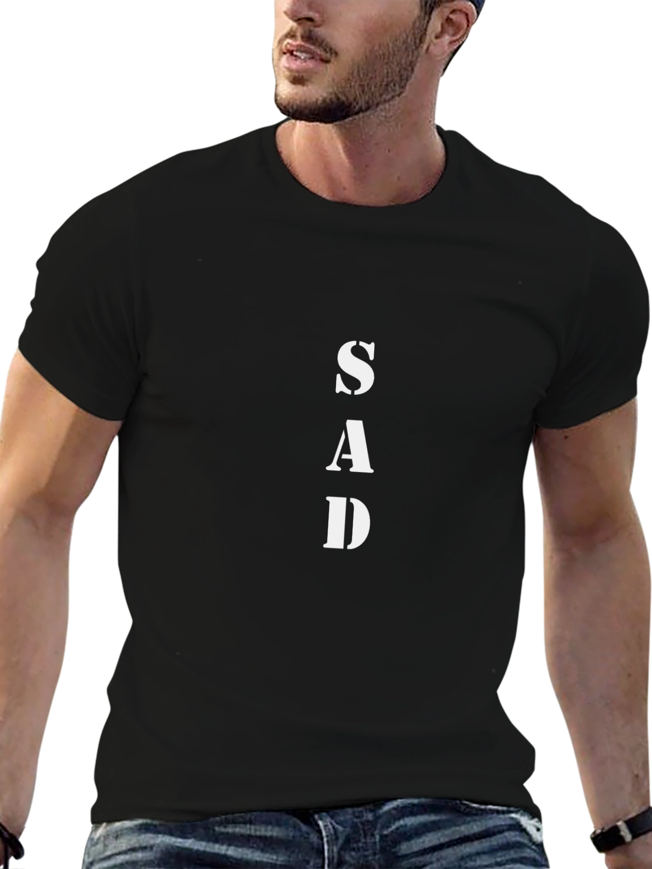 SAD Black T-Shirt - Express Yourself