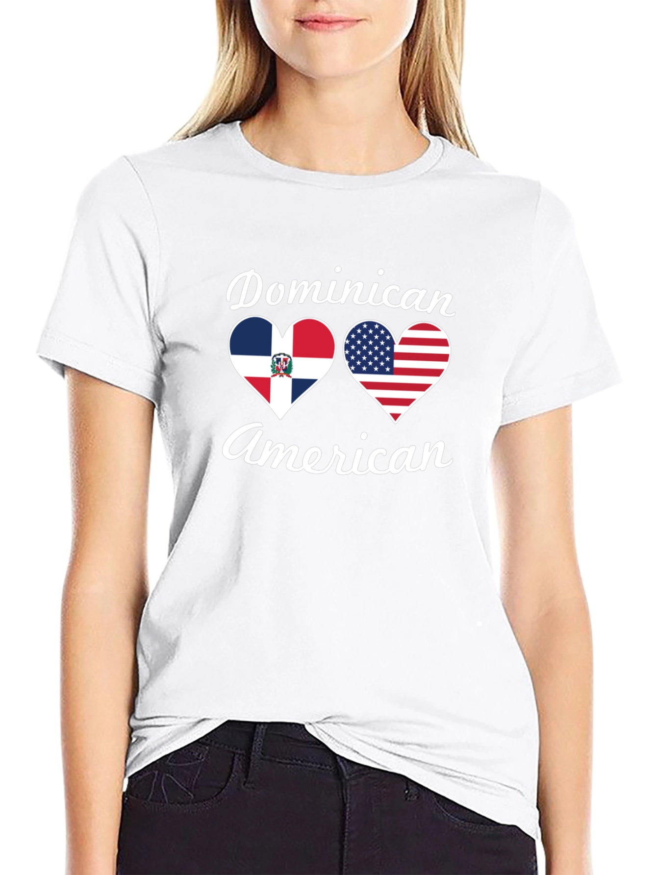 Dominican American Pride T-Shirt - Black
