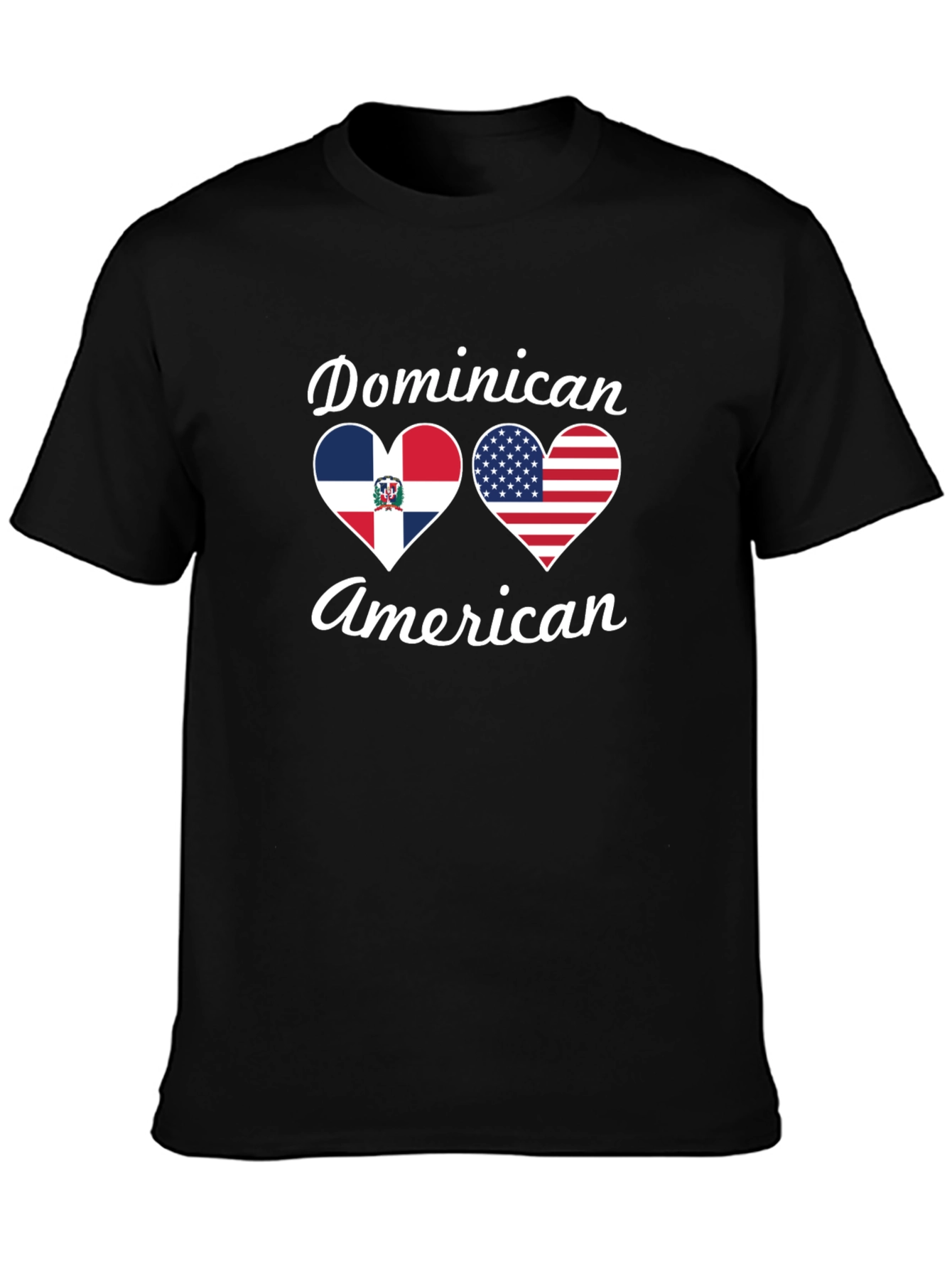 Dominican American Pride T-Shirt - Black