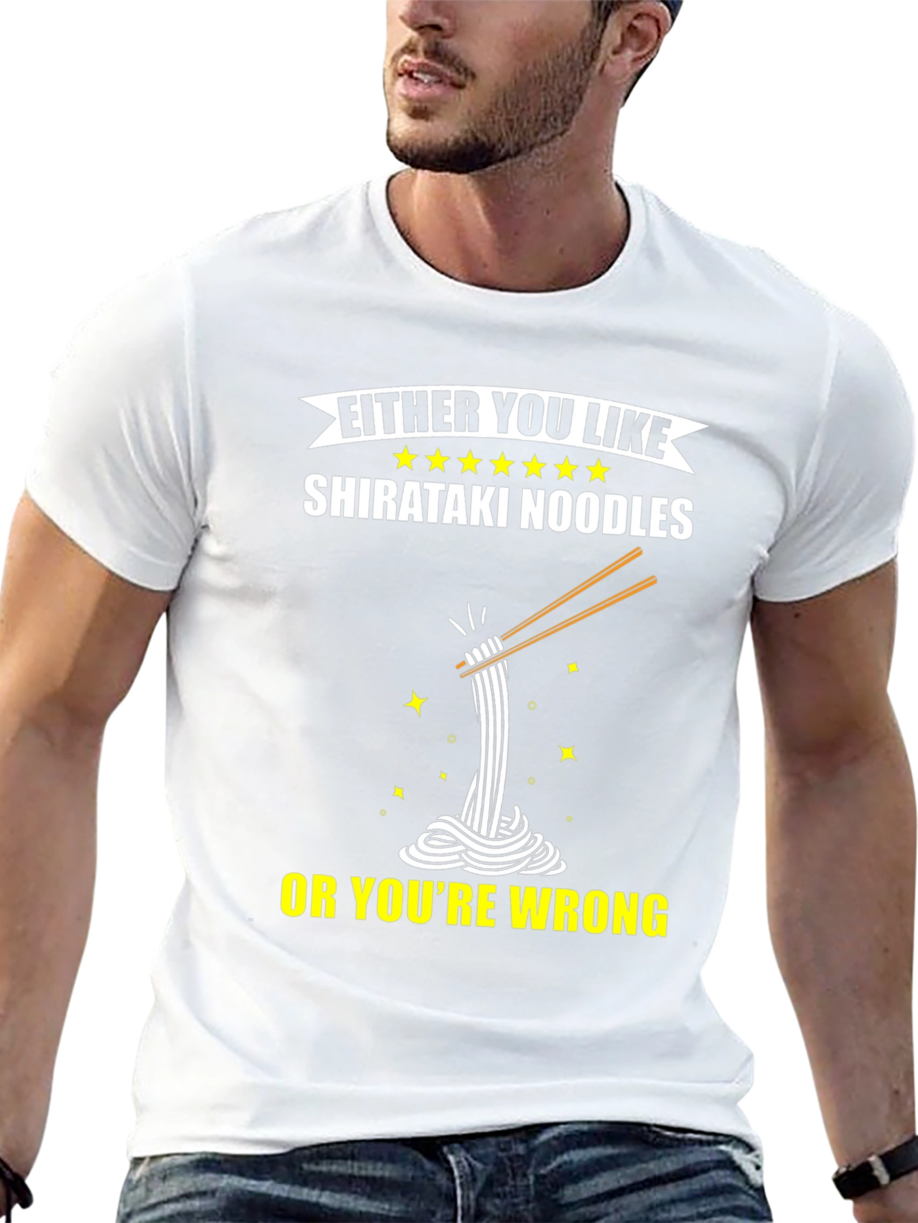 Shirataki Noodles Graphic Tee - Funny Foodie Shirt