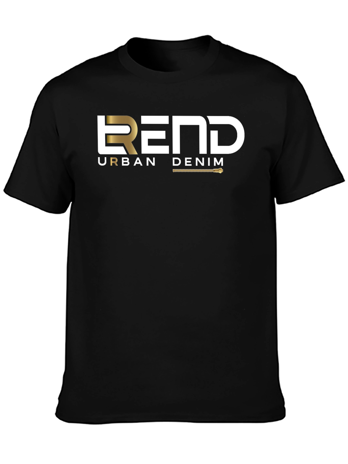 REND Urban Denim Graphic T-Shirt - Black