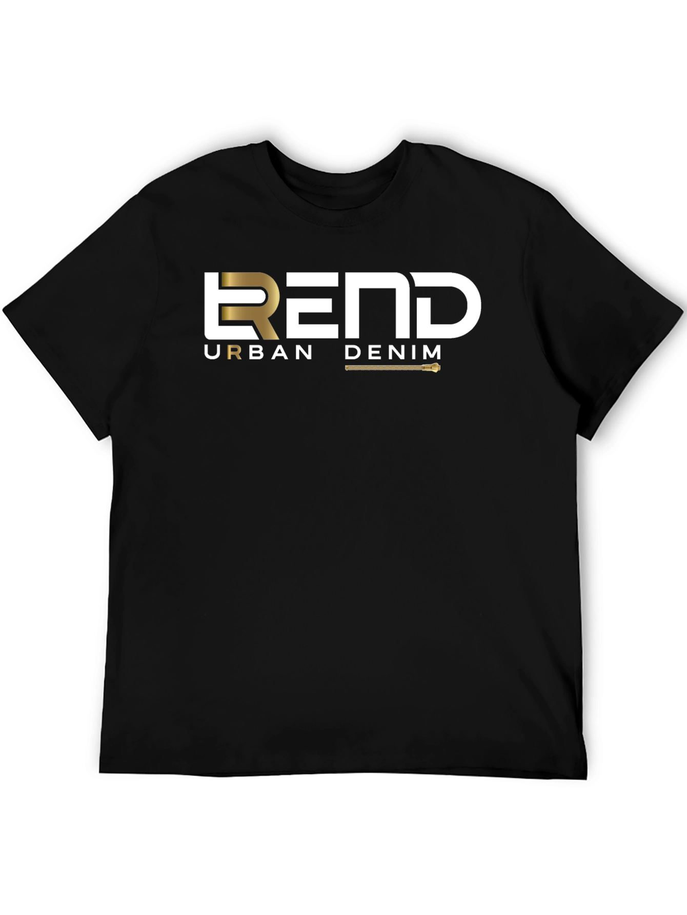 REND Urban Denim Graphic T-Shirt - Black