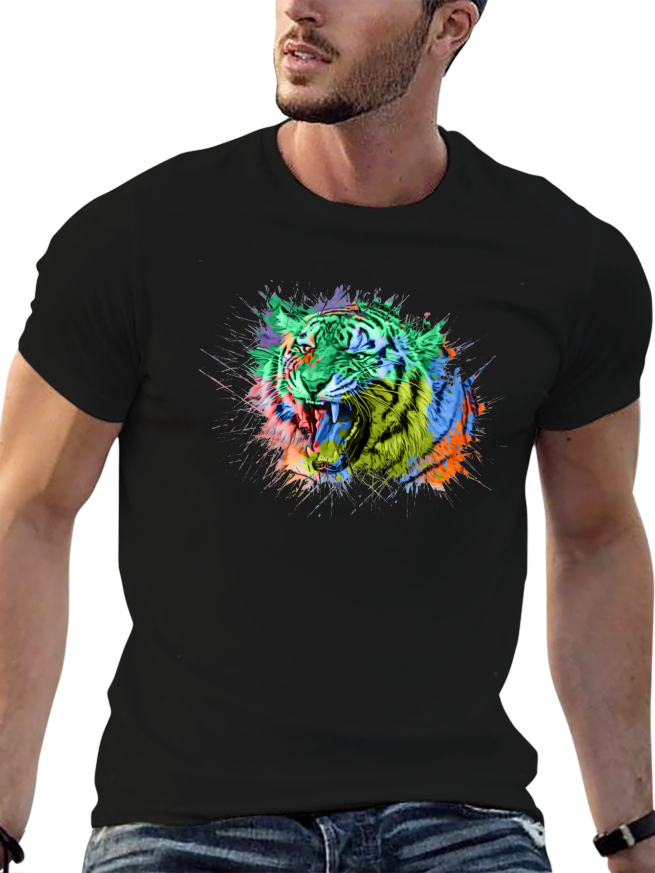 Vibrant Tiger Graphic Tee - Bold Style