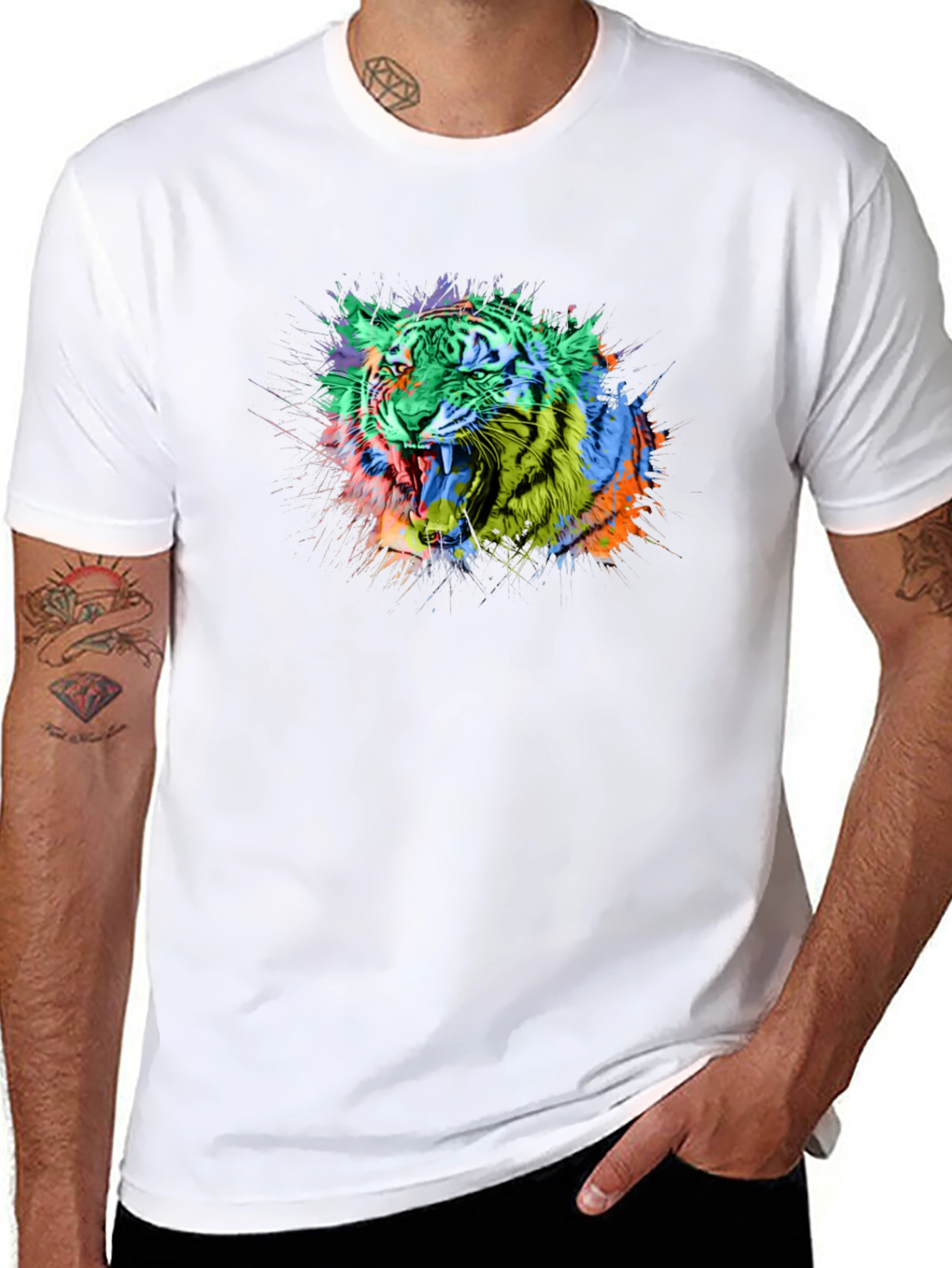 Vibrant Tiger Graphic Tee - Bold Style