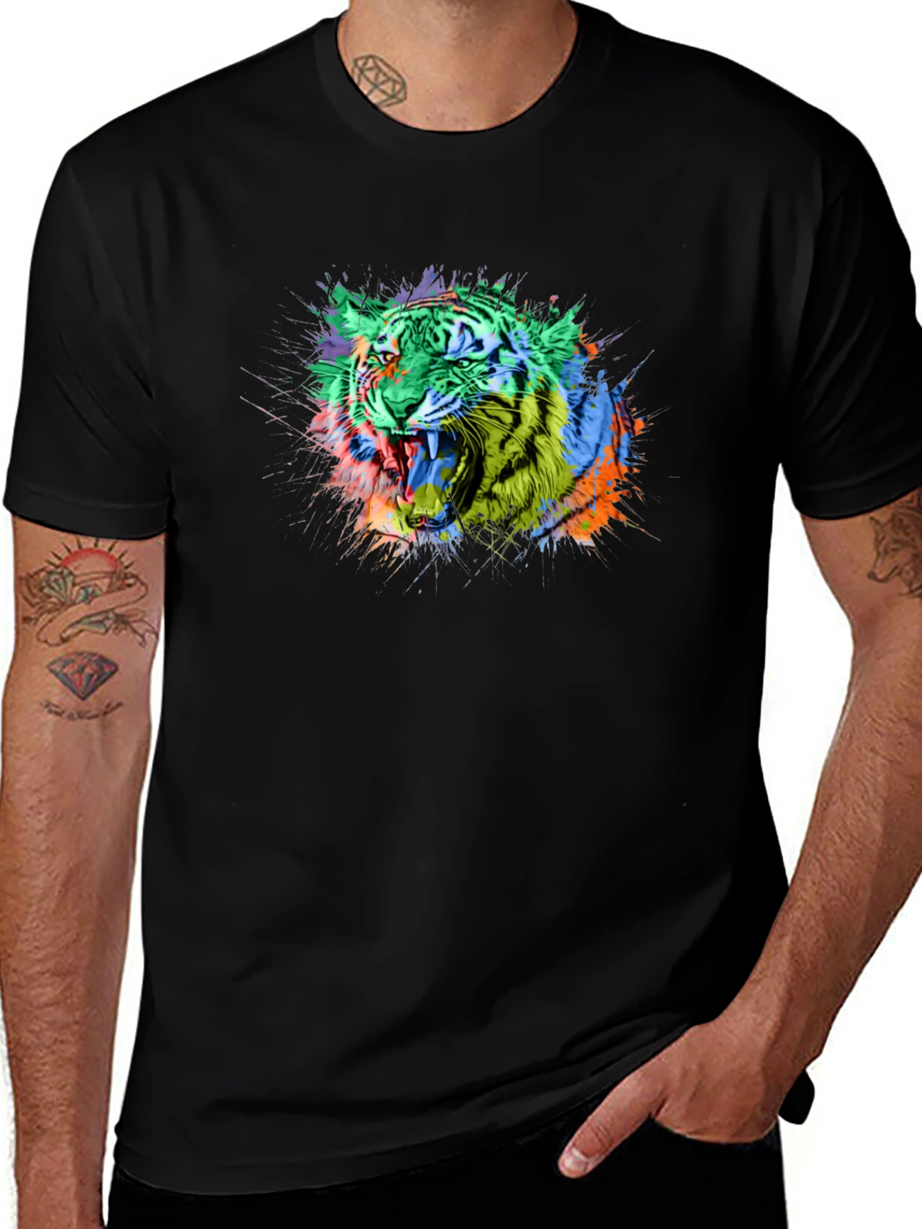 Vibrant Tiger Graphic Tee - Bold Style