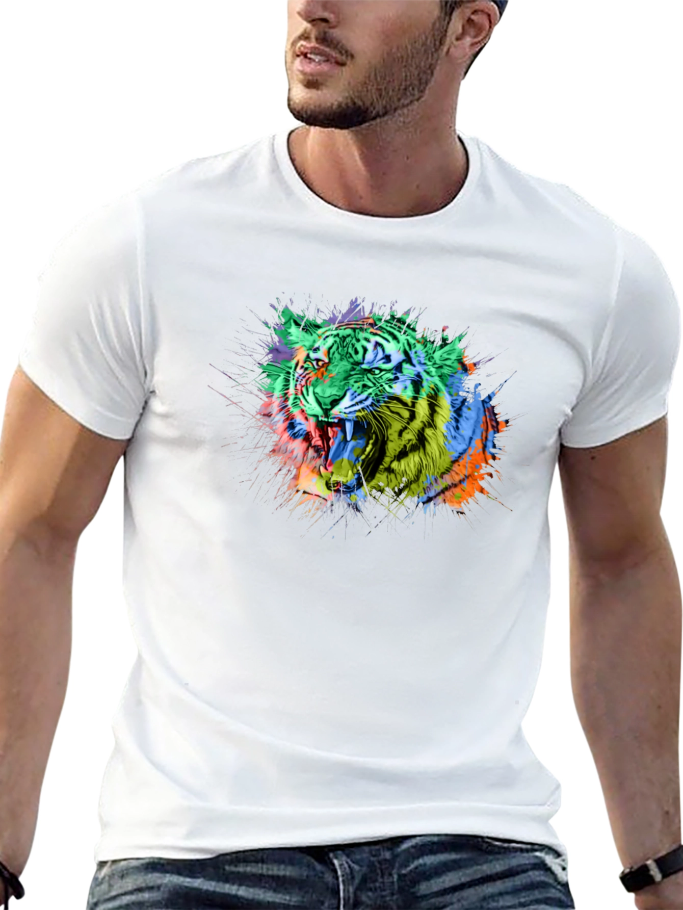 Vibrant Tiger Graphic Tee - Bold Style