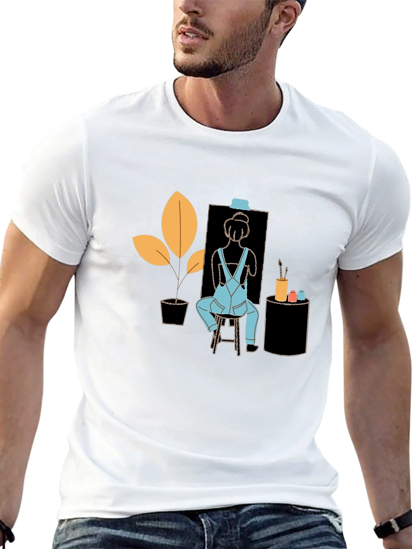 Artist Tee: Quirky Painter Graphic T-Shirt
