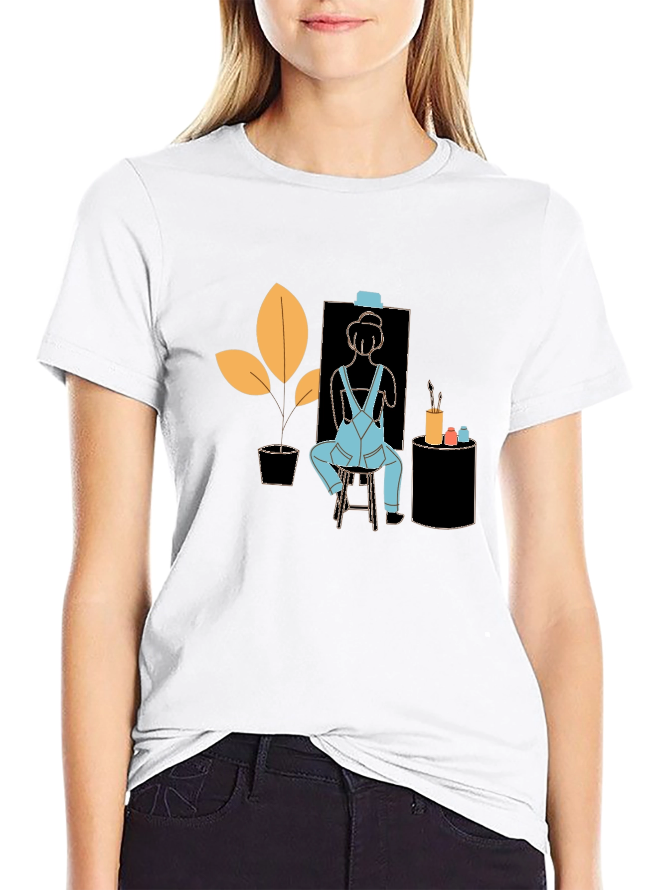 Artist Tee: Quirky Painter Graphic T-Shirt