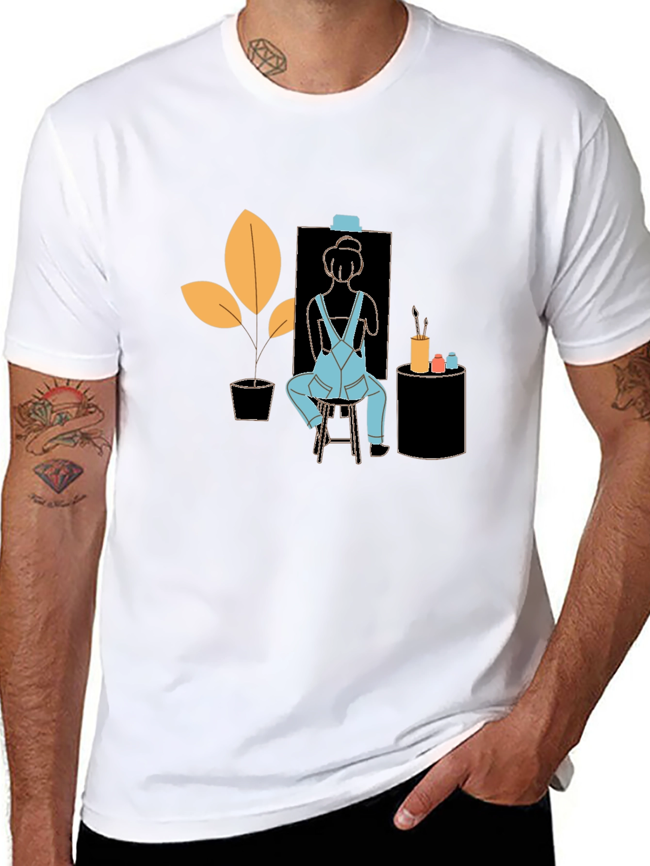 Artist Tee: Quirky Painter Graphic T-Shirt