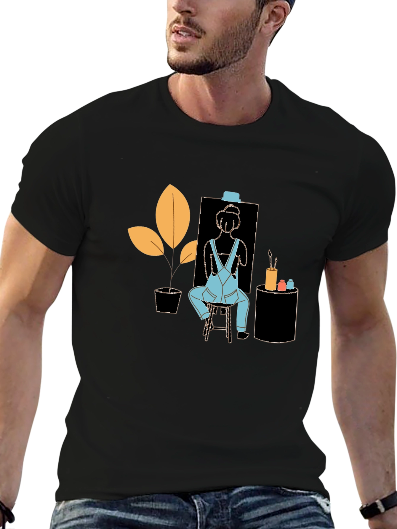 Artist Tee: Quirky Painter Graphic T-Shirt