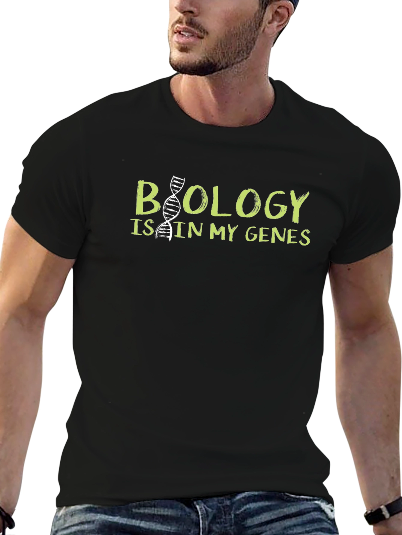 Biology in My Genes Black T-Shirt