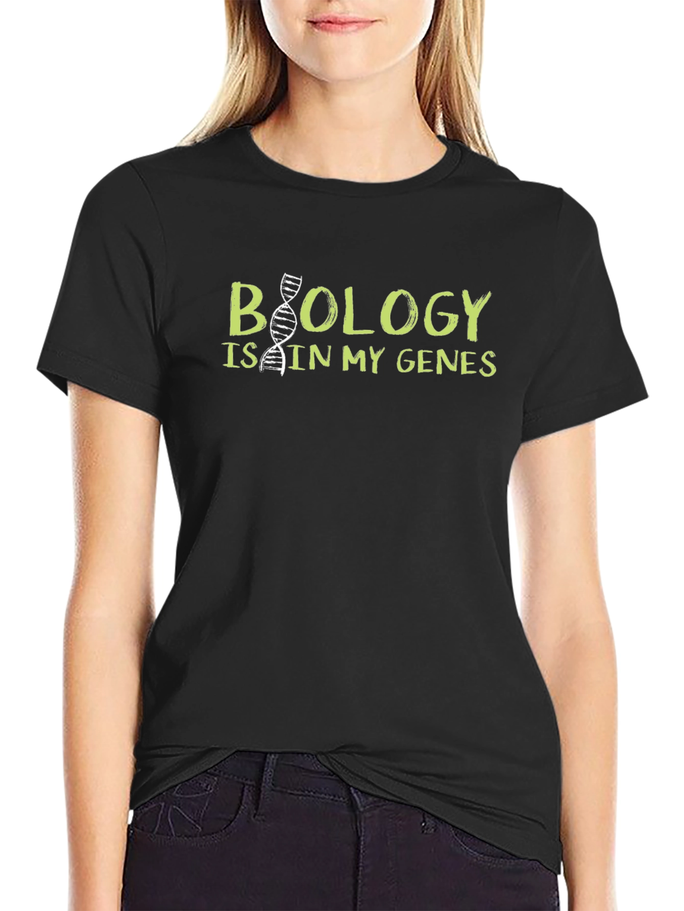 Biology in My Genes Black T-Shirt