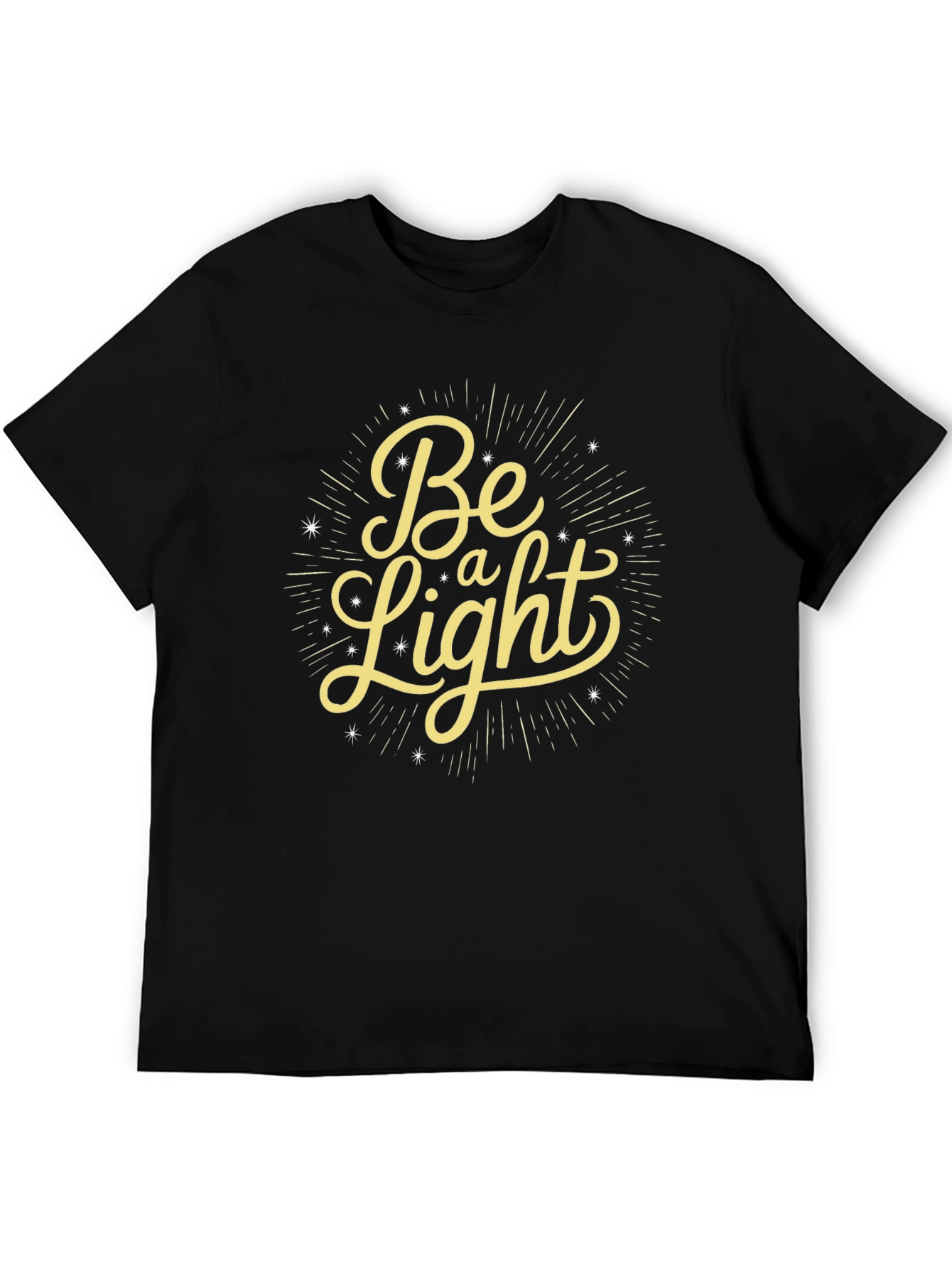Be a Light Graphic Tee - Black Casual T-Shirt