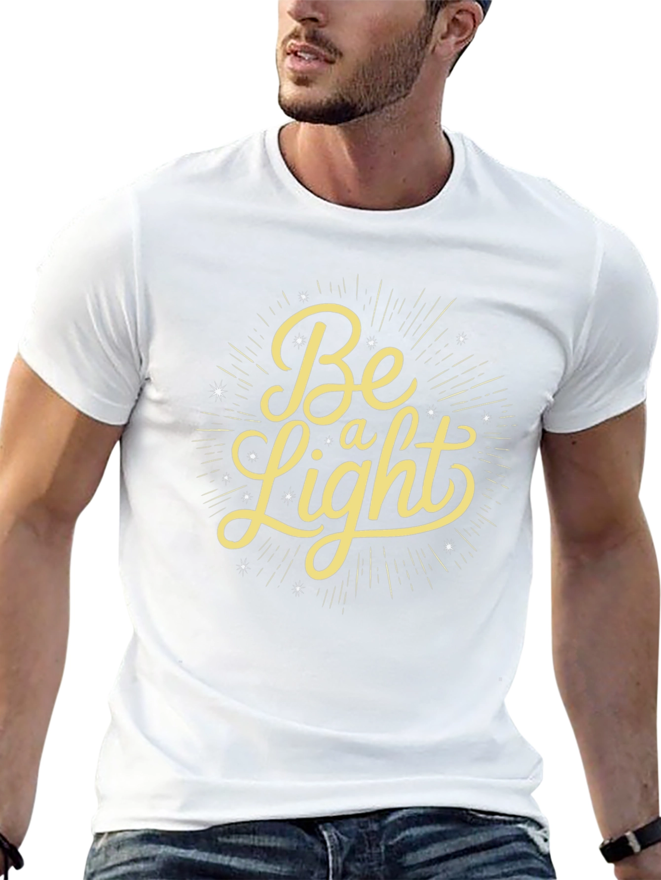 Be a Light Graphic Tee - Black Casual T-Shirt