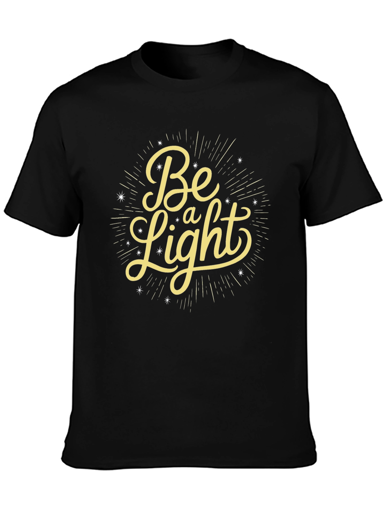 Be a Light Graphic Tee - Black Casual T-Shirt