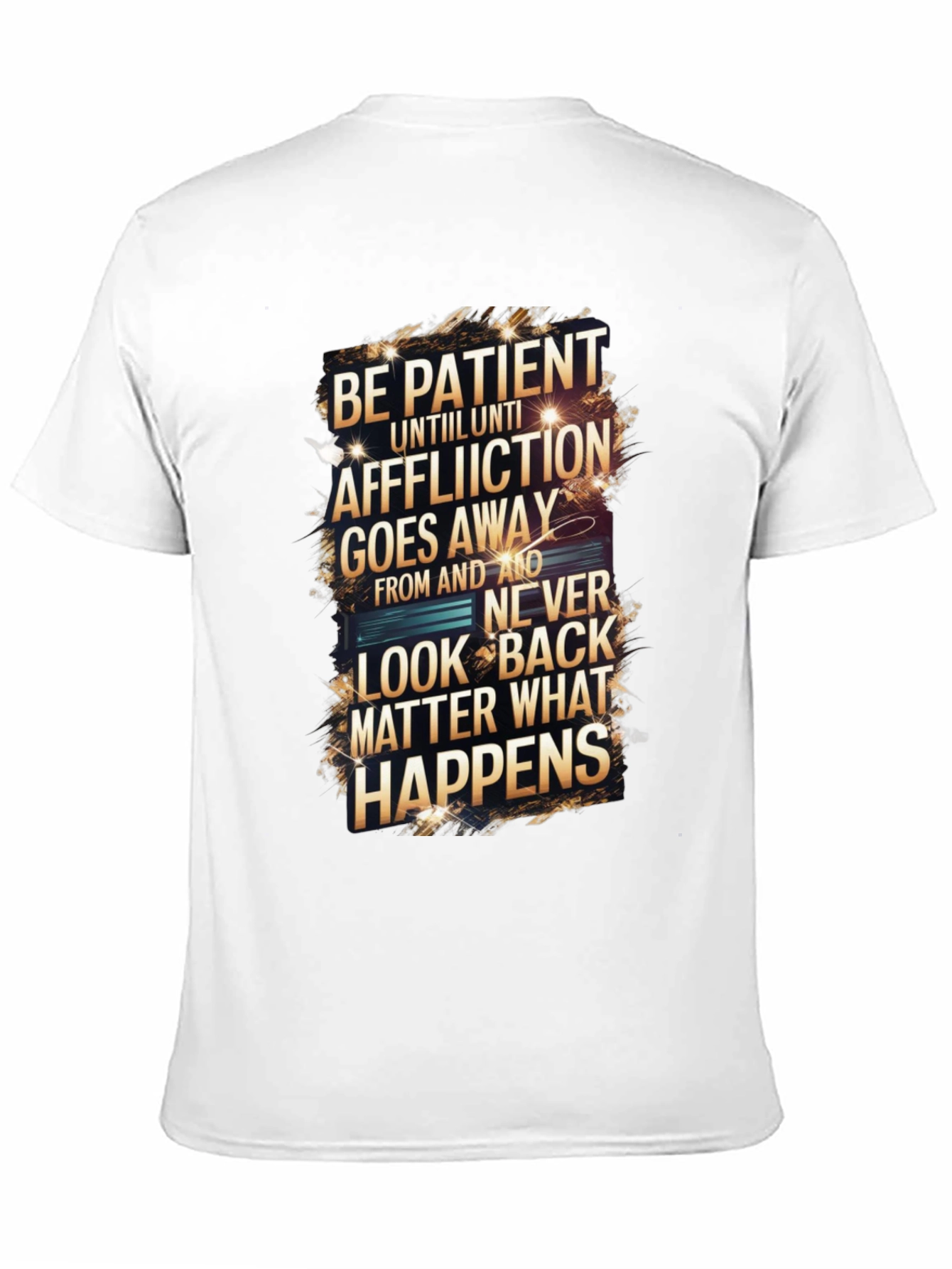 Be Patient Graphic Print Black T-Shirt