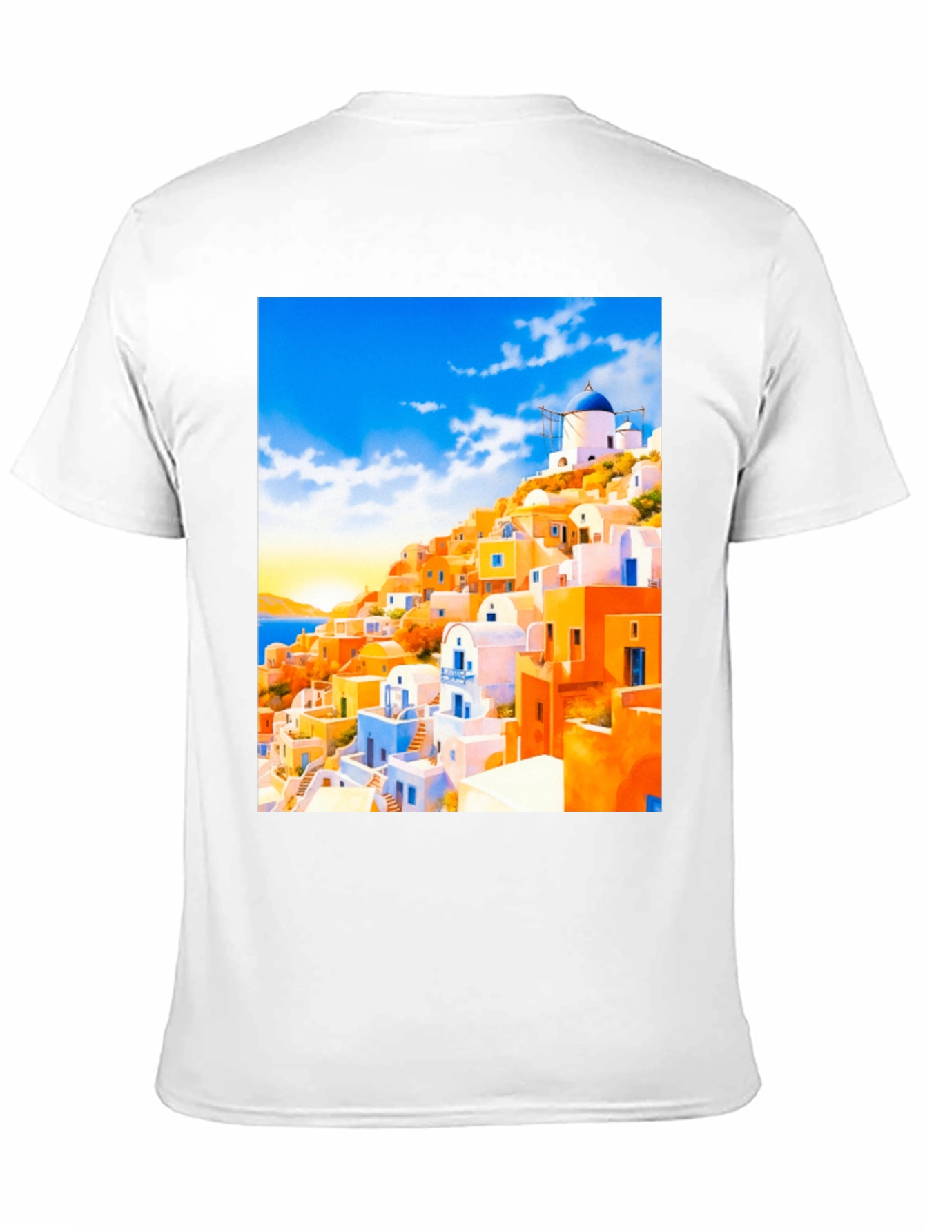 Santorini Inspired T-Shirt - Island Paradise