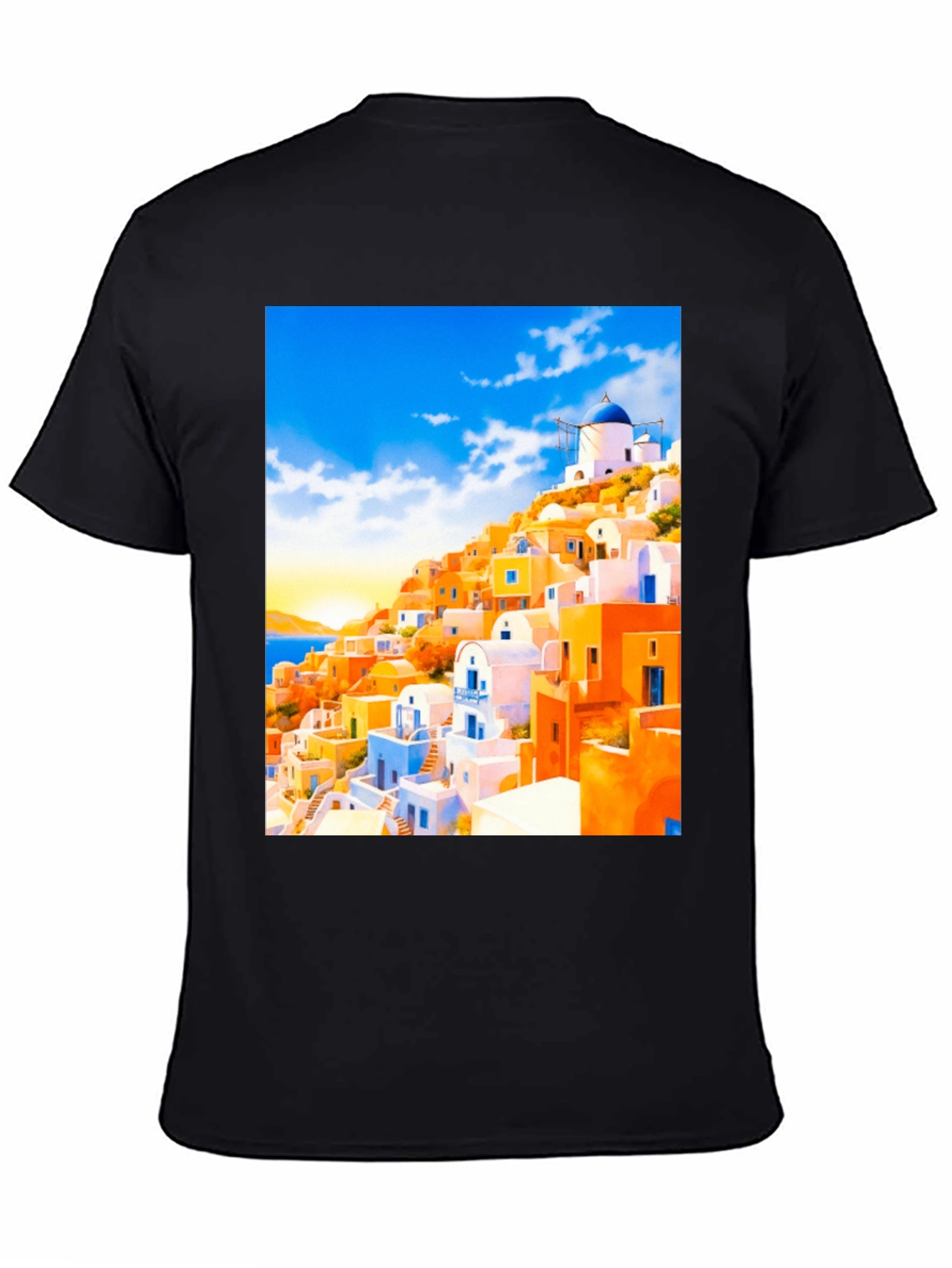 Santorini Inspired T-Shirt - Island Paradise