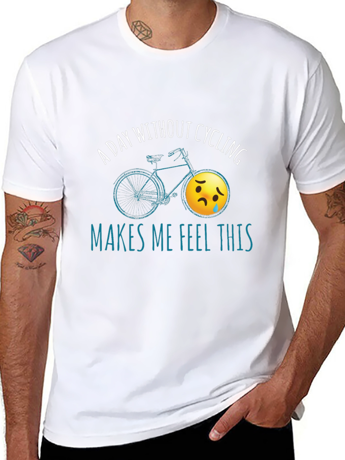 Cycling Humor T-Shirt - A Day Without Cycling