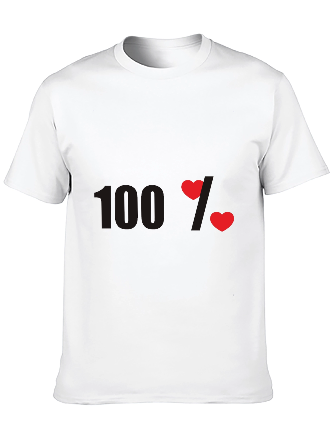 100% Love Graphic T-Shirt - Heart Design