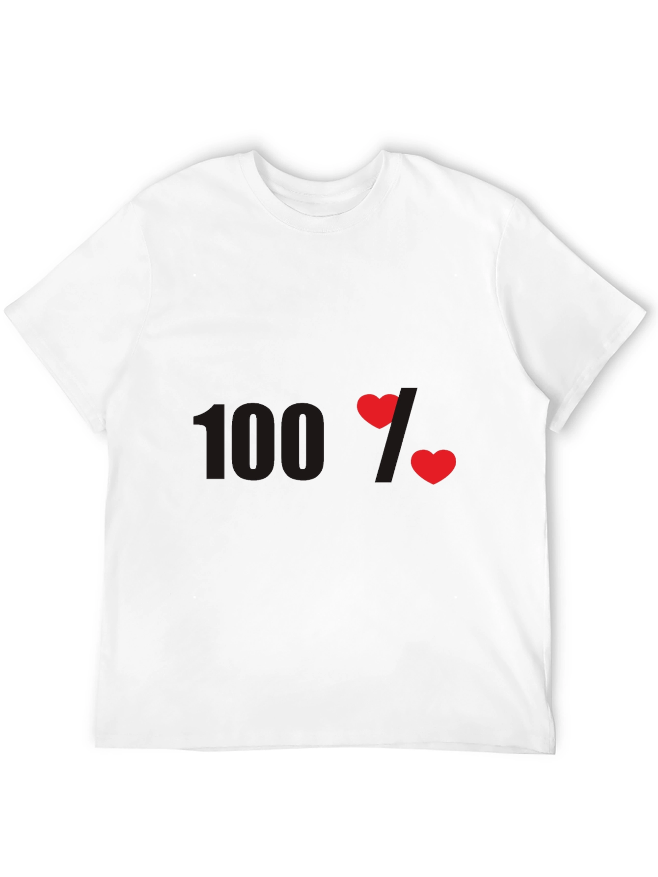 100% Love Graphic T-Shirt - Heart Design