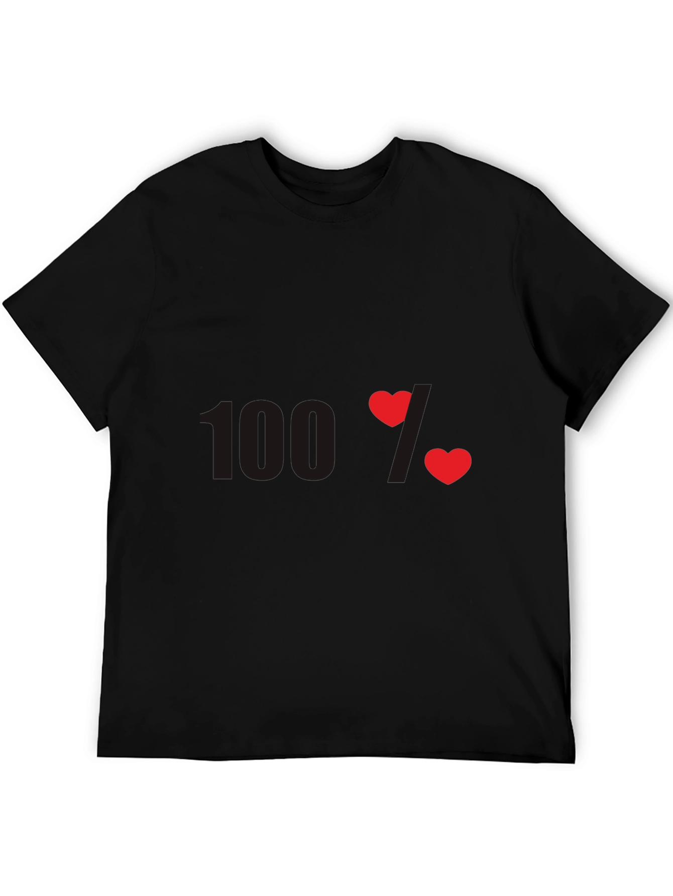 100% Love Graphic T-Shirt - Heart Design