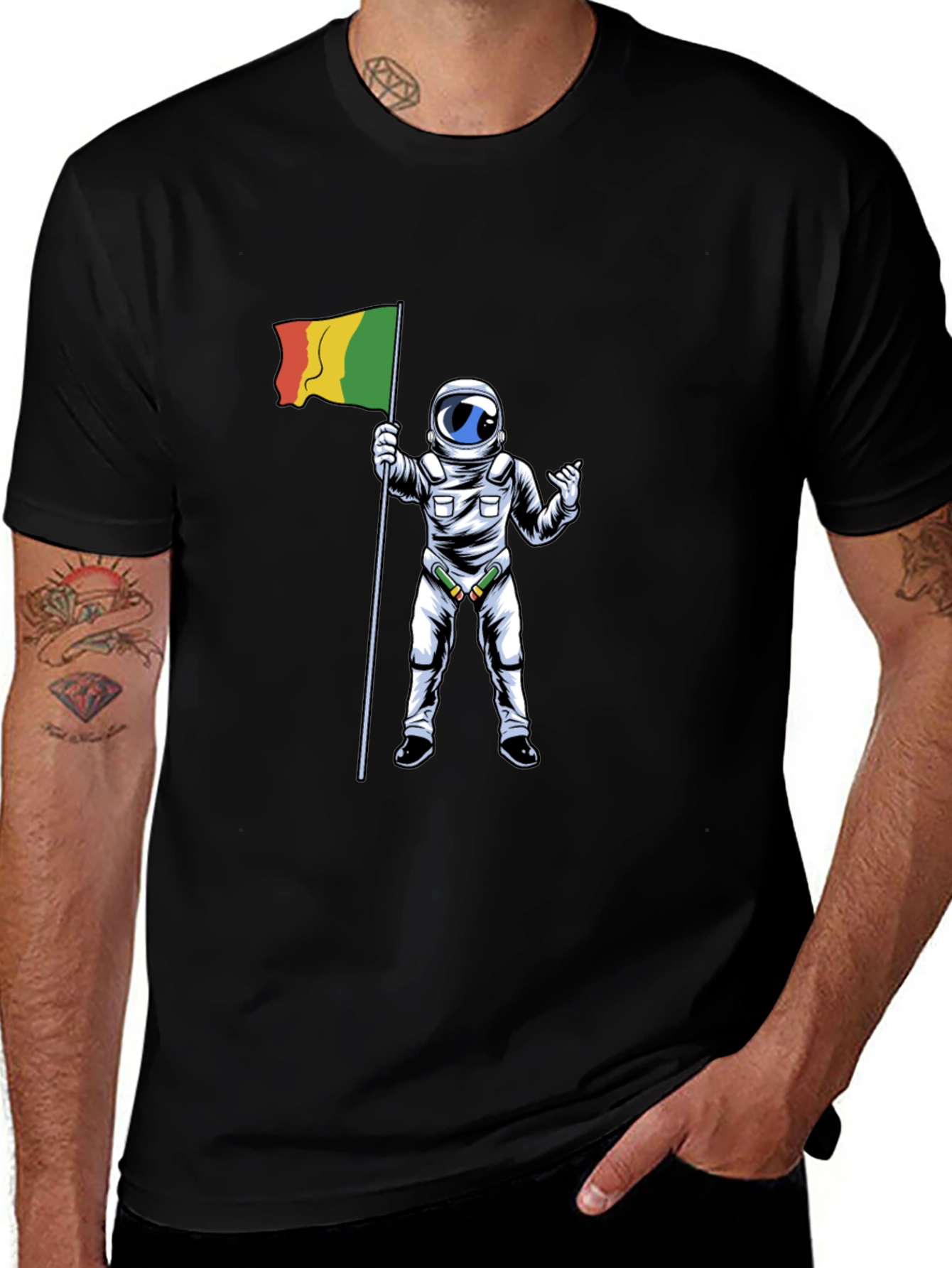 Astronaut Flag Graphic Tee