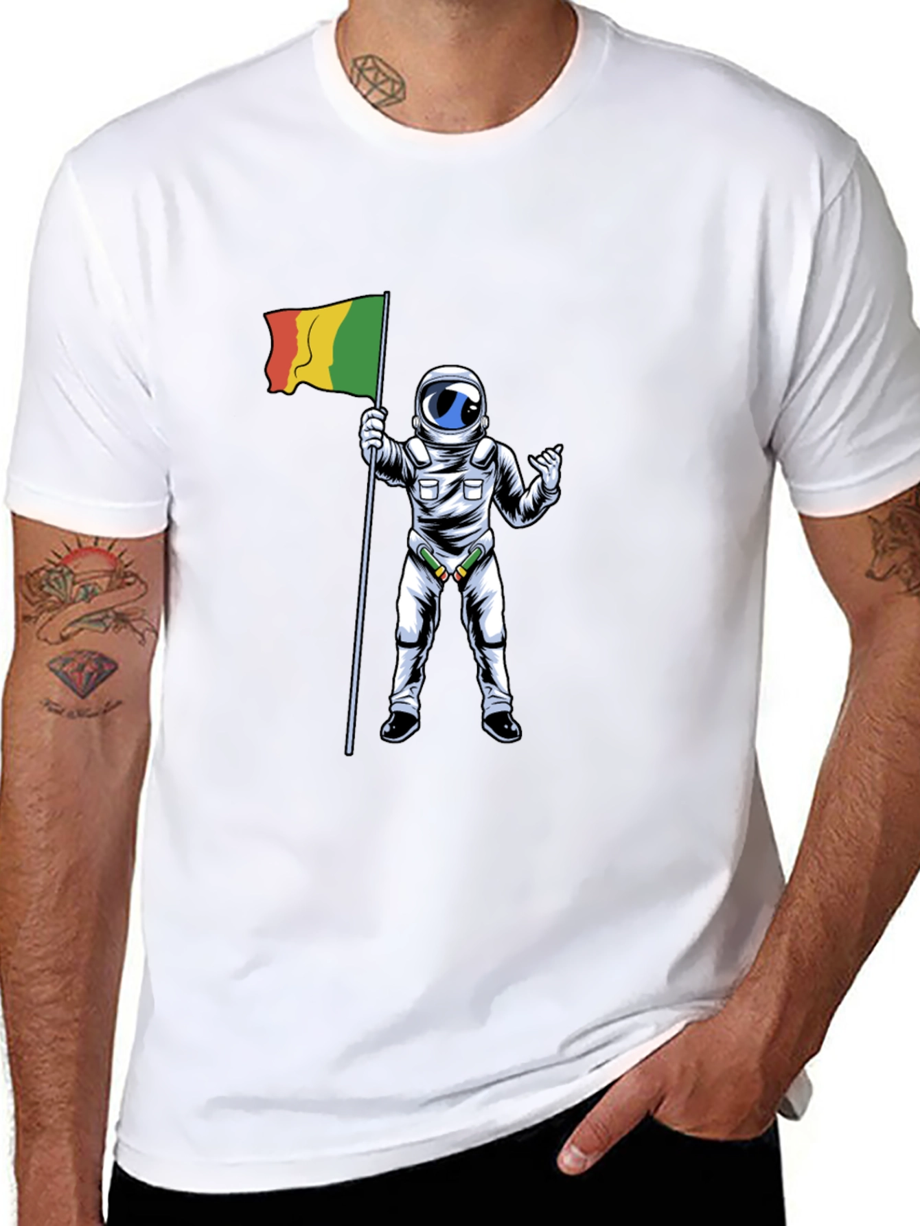 Astronaut Flag Graphic Tee
