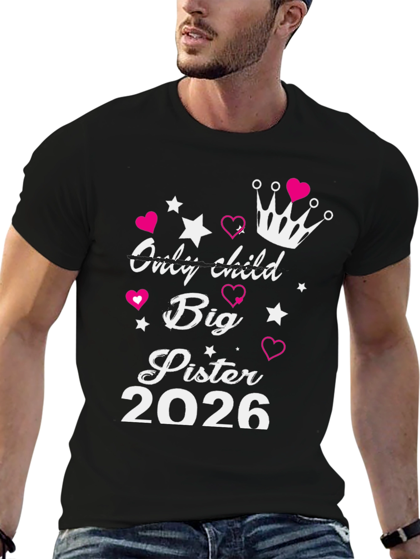 Big Sister Est. 2026 T-Shirt New Sibling Announcement Tee