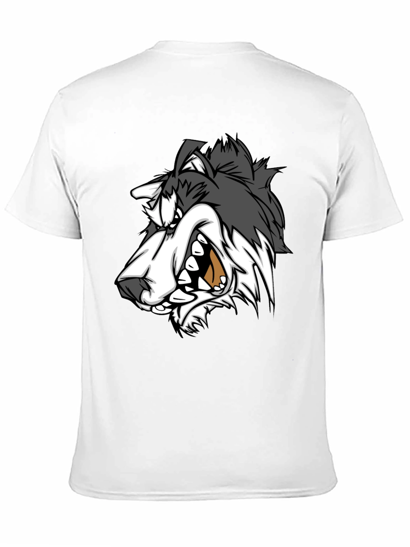 Angry Wolf Graphic Black T-Shirt