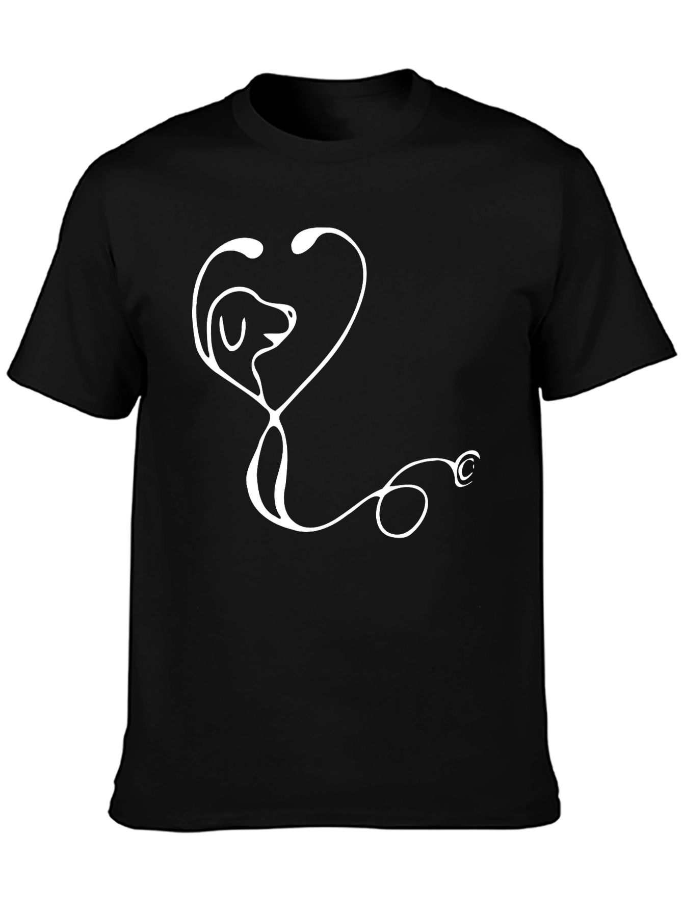 Vet Tech Dog Stethoscope T-Shirt