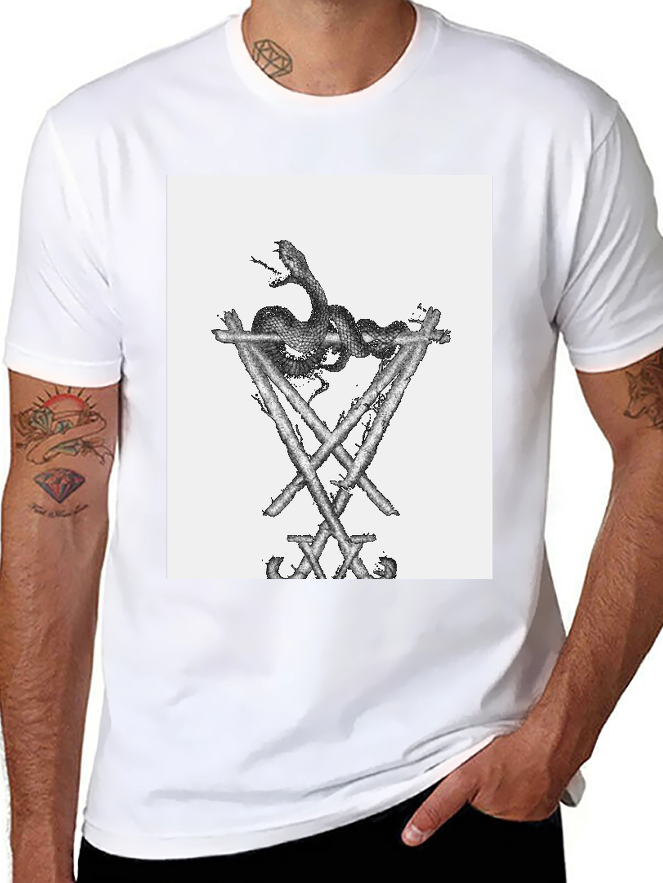 Serpent on Structure Black T-Shirt
