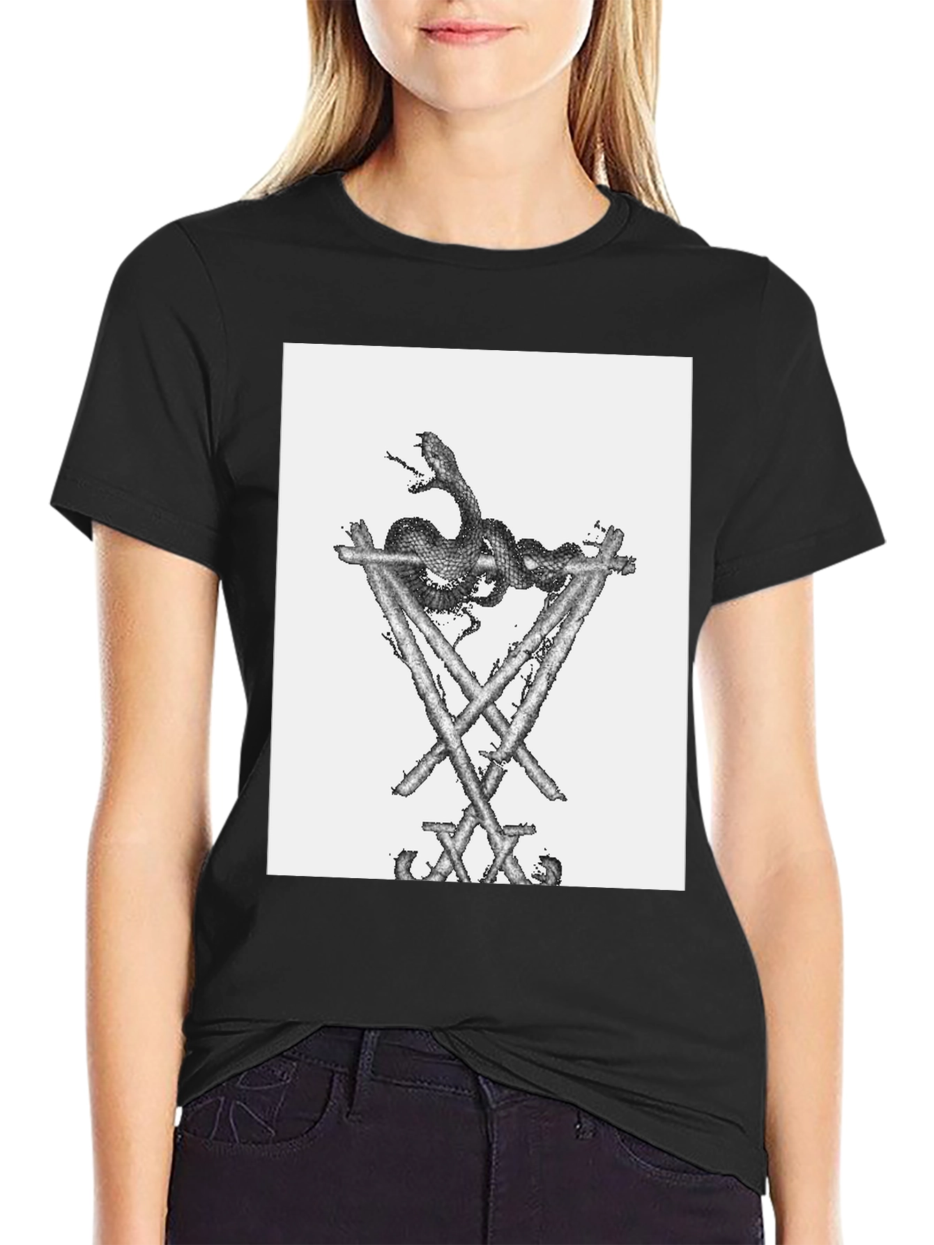 Serpent on Structure Black T-Shirt