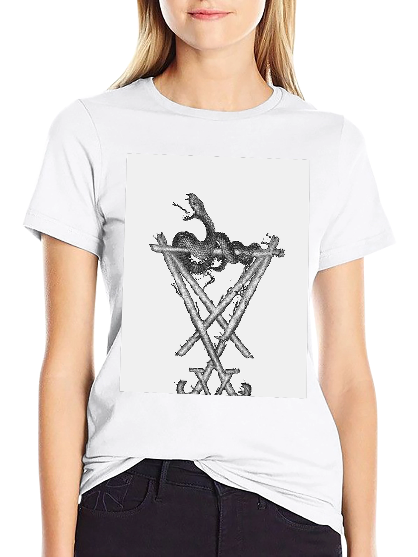 Serpent on Structure Black T-Shirt