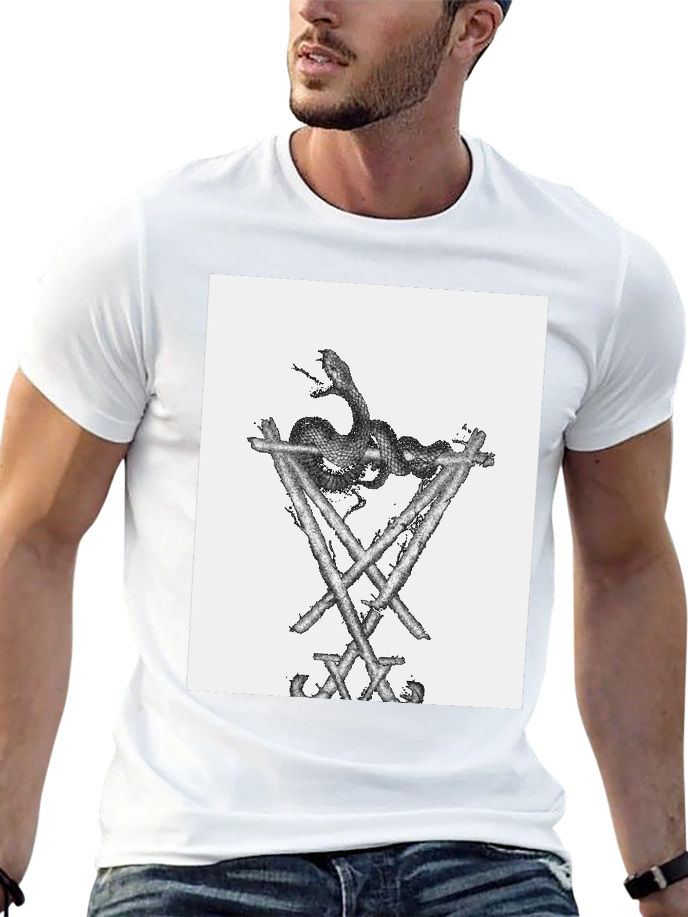 Serpent on Structure Black T-Shirt