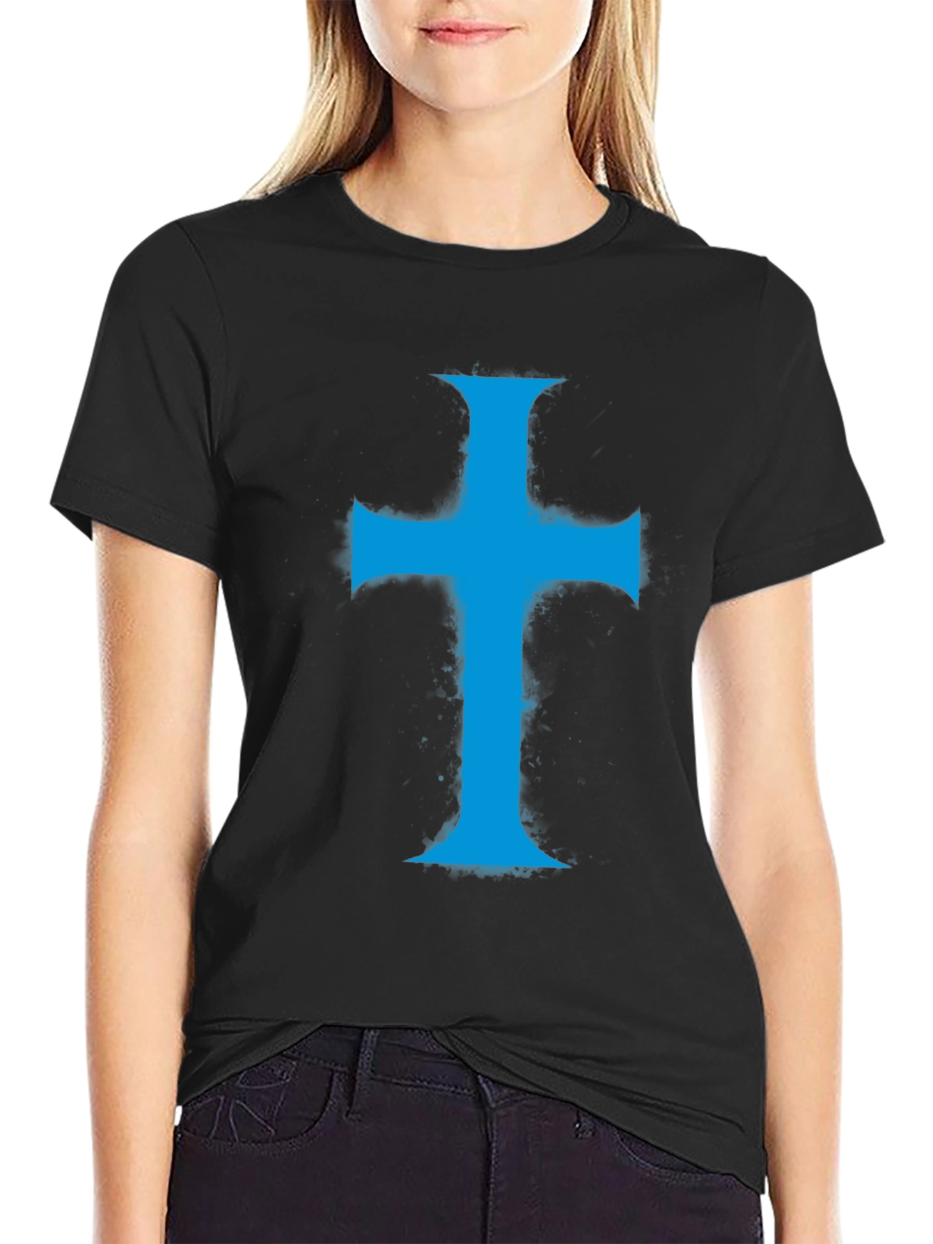 Blue Cross Graphic T-Shirt