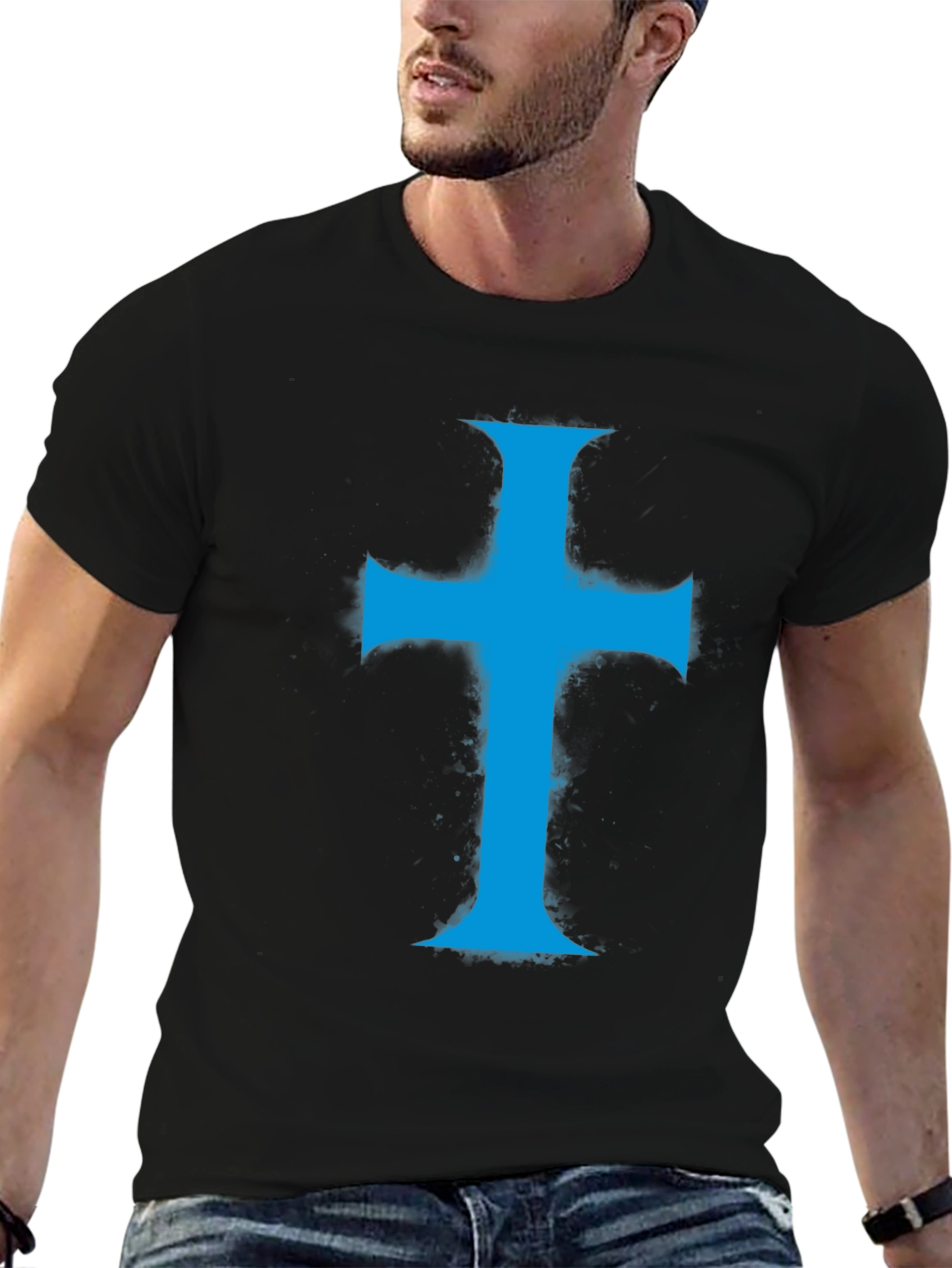 Blue Cross Graphic T-Shirt