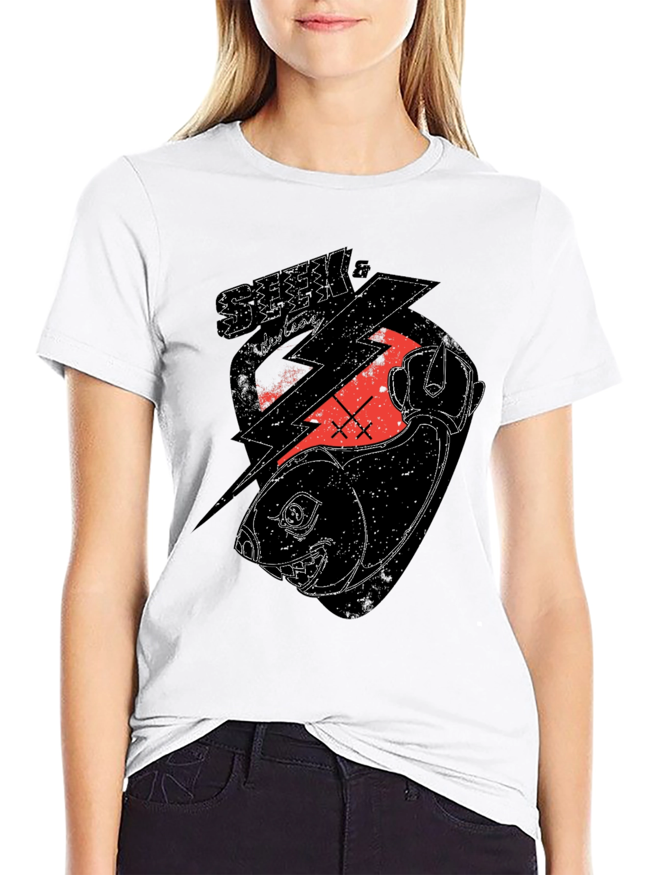 Seek & Destroy Graphic Tee - Black Cotton T-Shirt