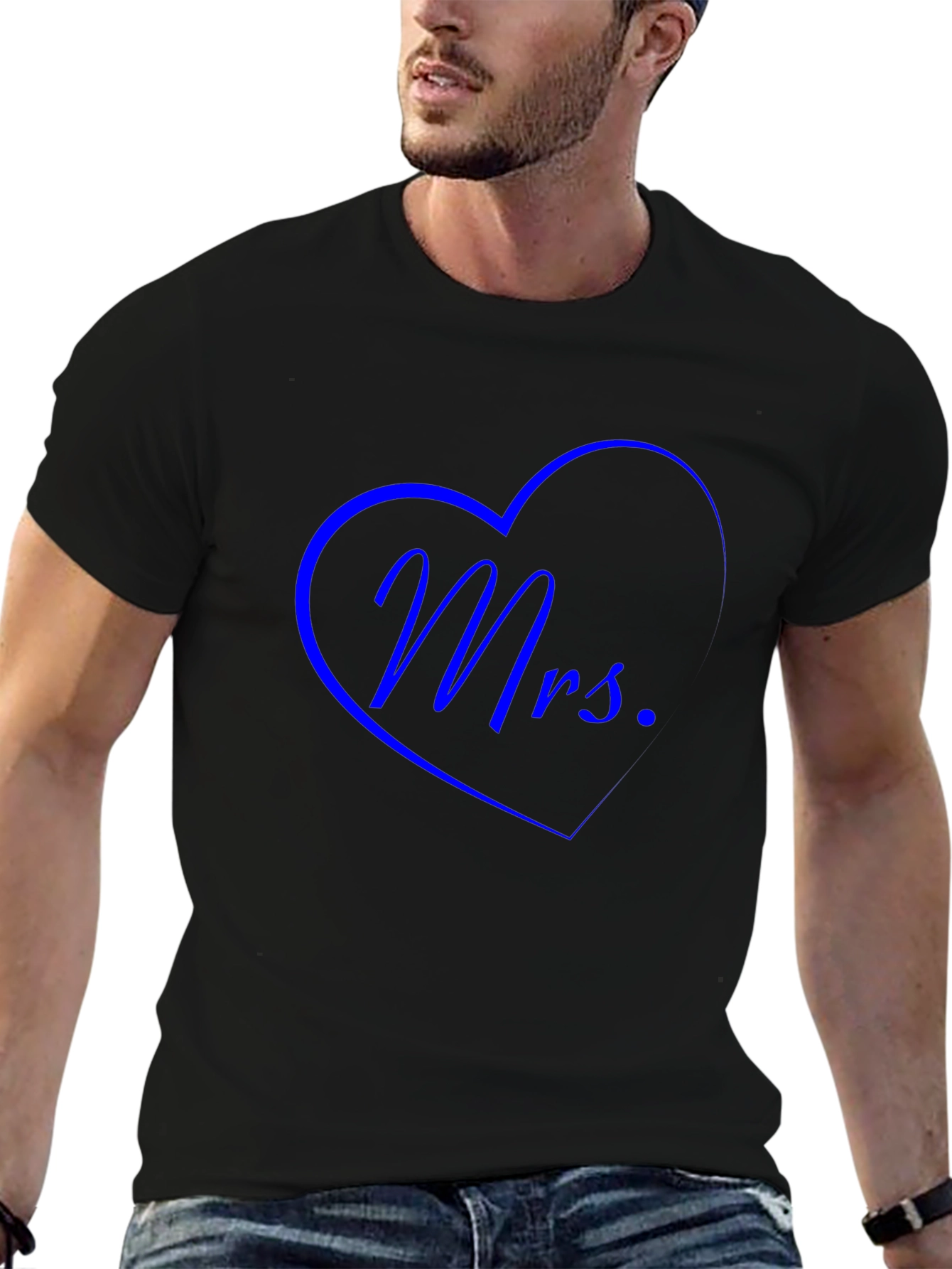 Mrs. Heart Graphic Tee - Black