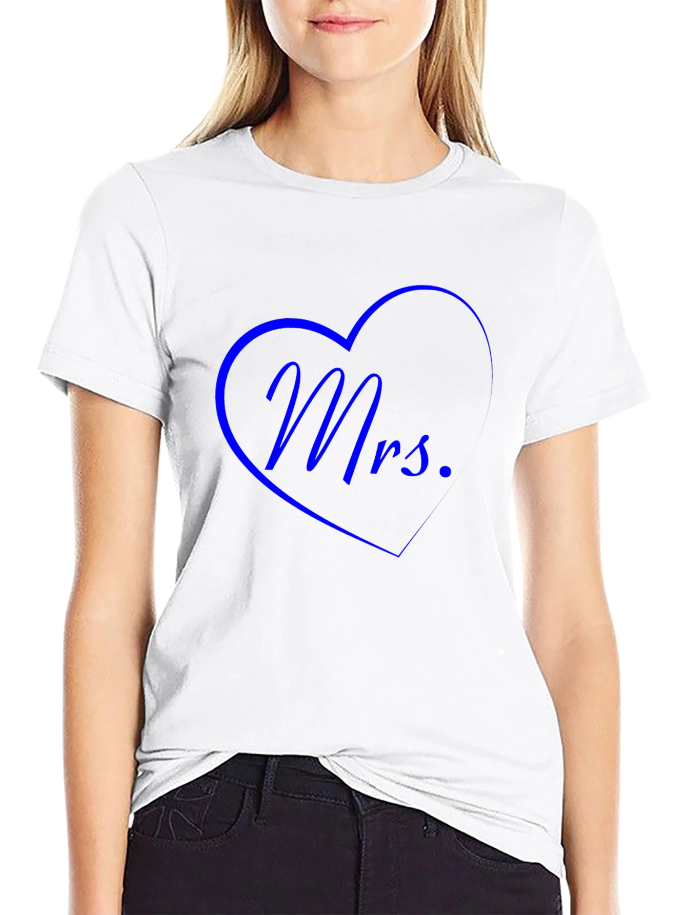 Mrs. Heart Graphic Tee - Black