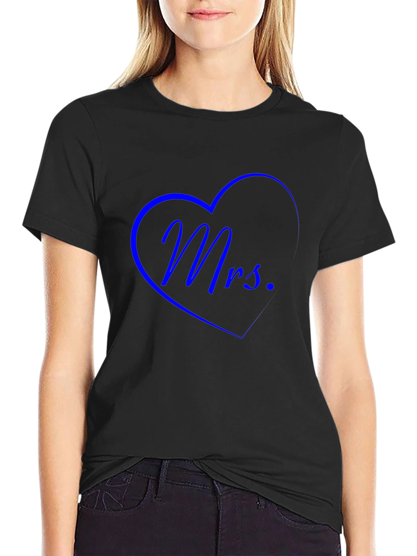 Mrs. Heart Graphic Tee - Black
