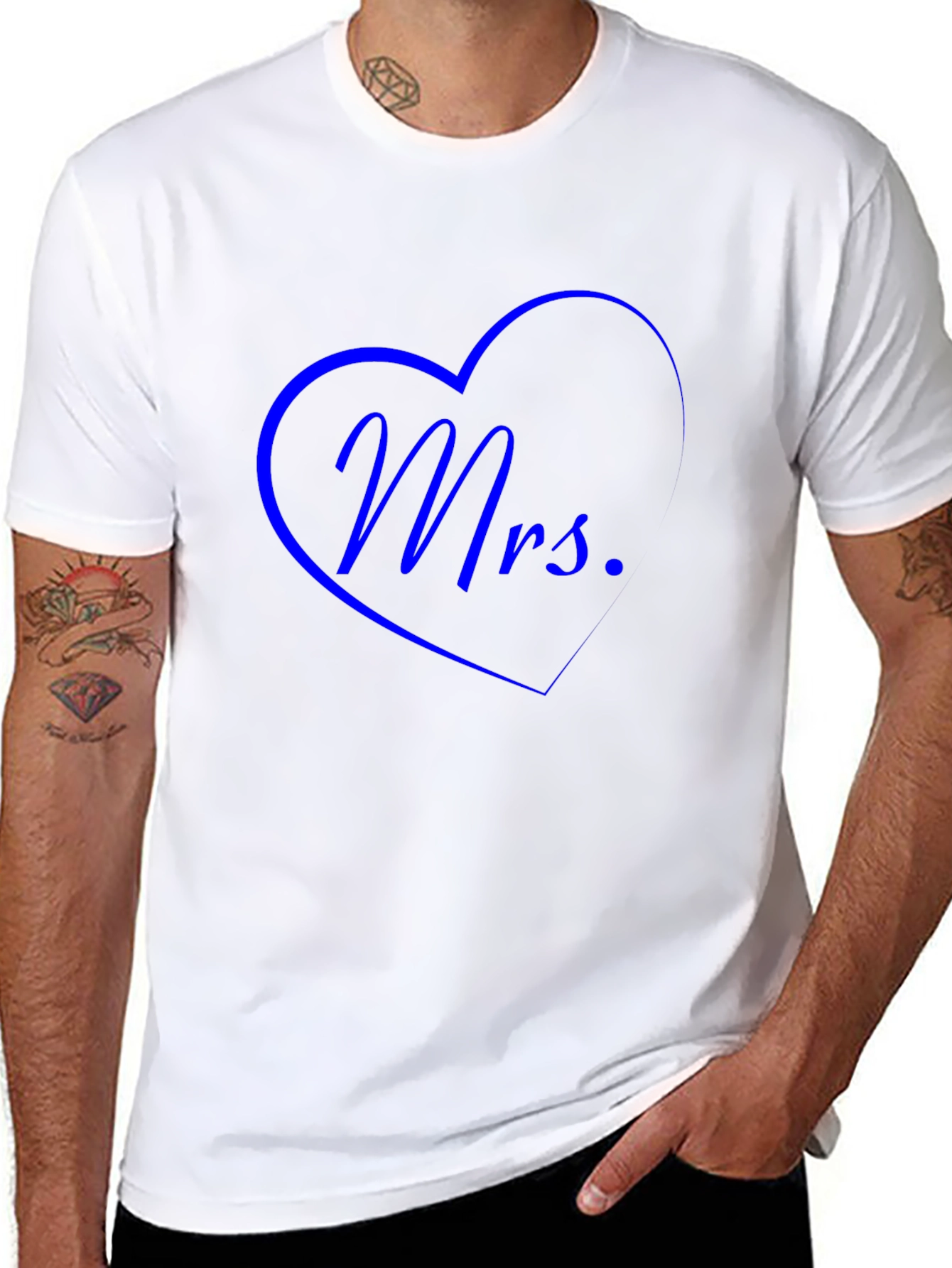 Mrs. Heart Graphic Tee - Black