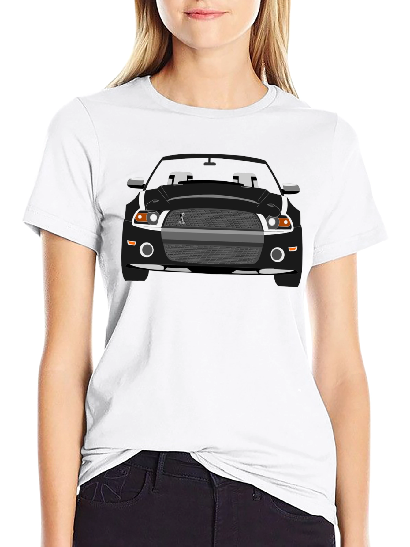 Black Mustang Cobra Graphic T-Shirt