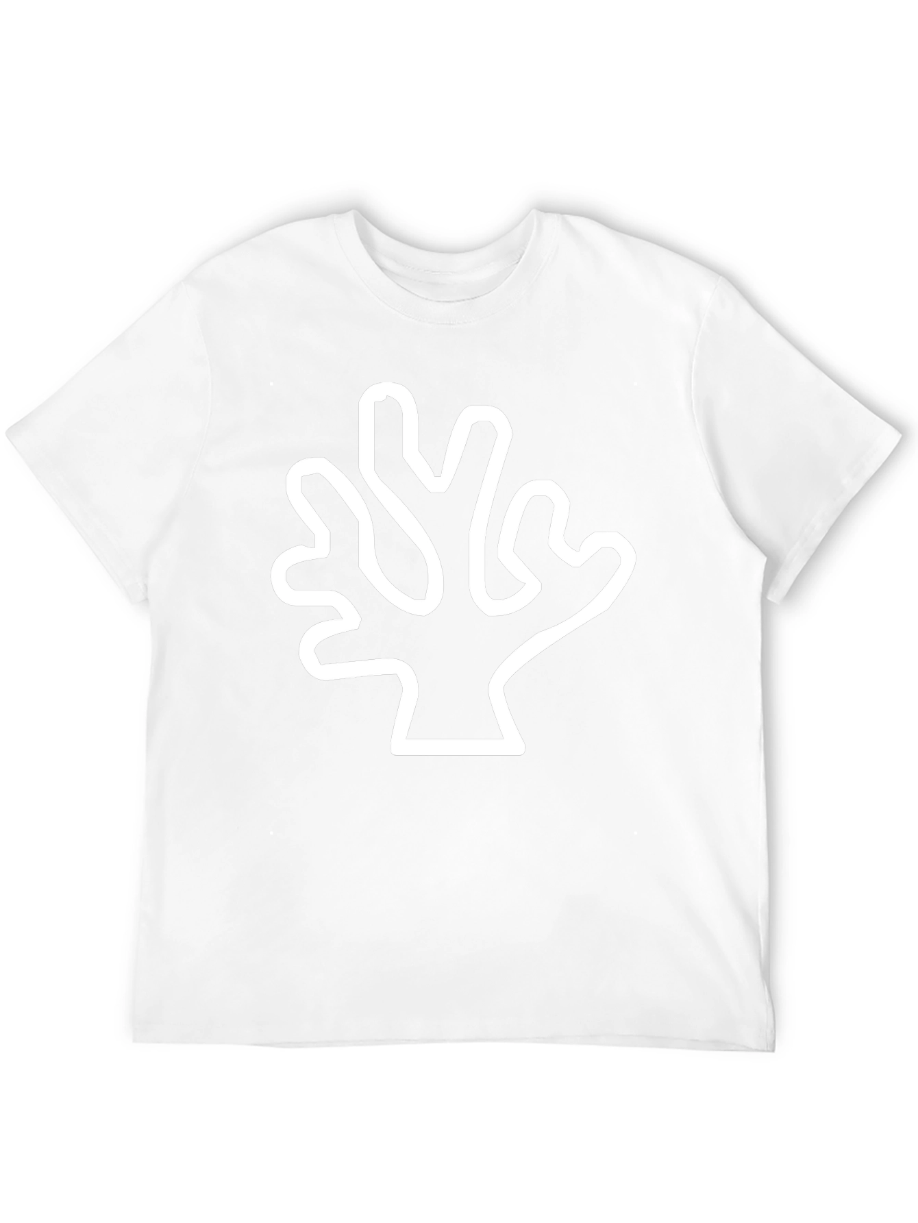White Coral Graphic Black T-Shirt