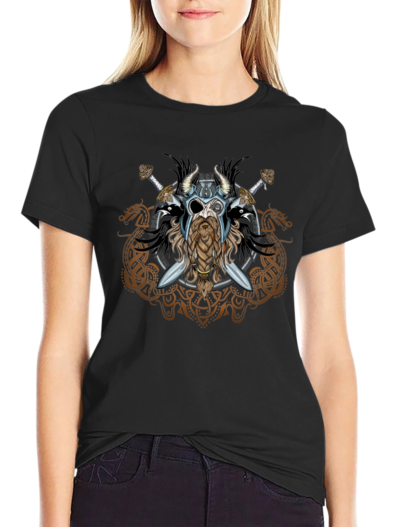 Viking Warrior T-Shirt - Norse Mythology Odin