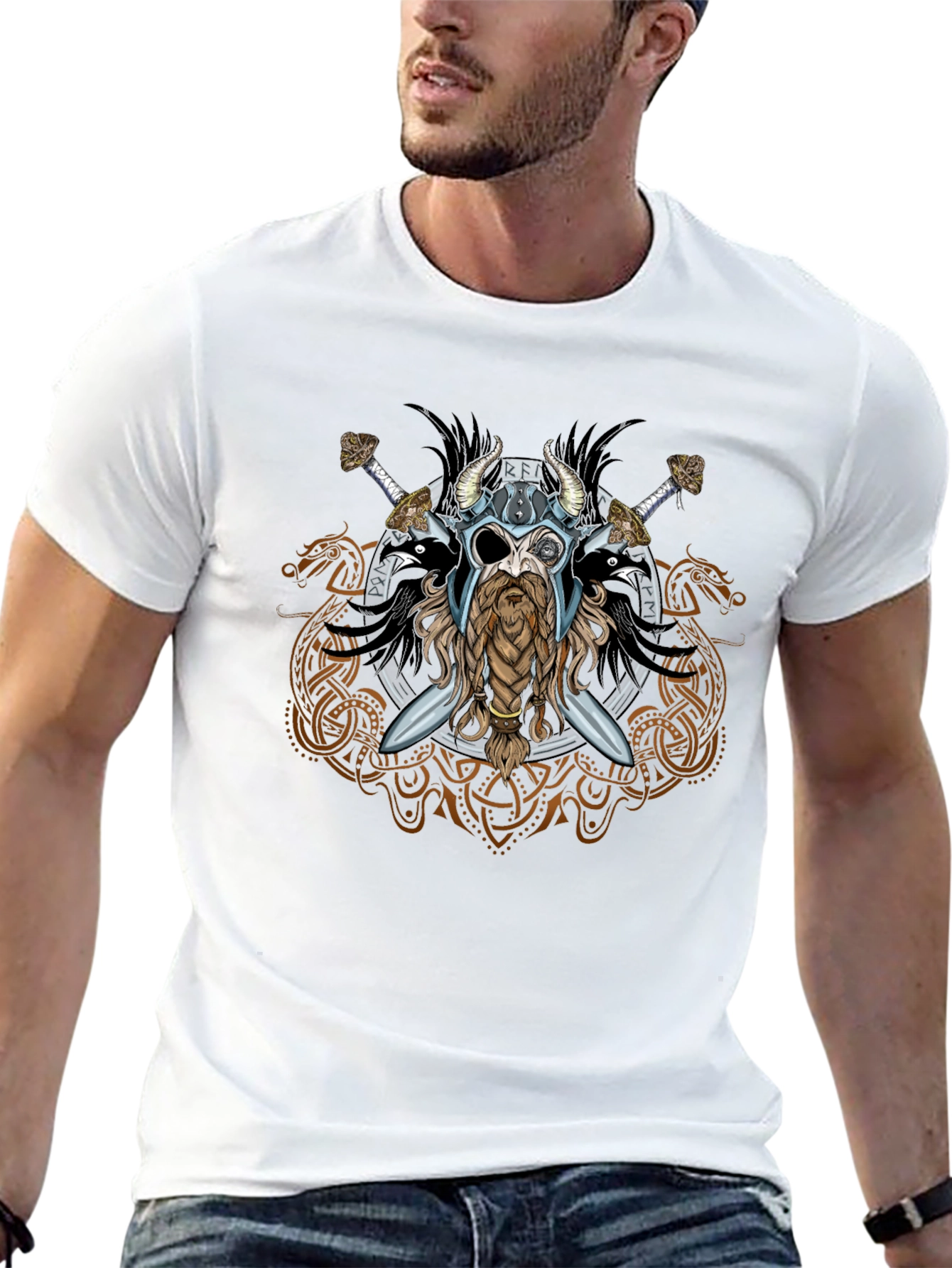 Viking Warrior T-Shirt - Norse Mythology Odin
