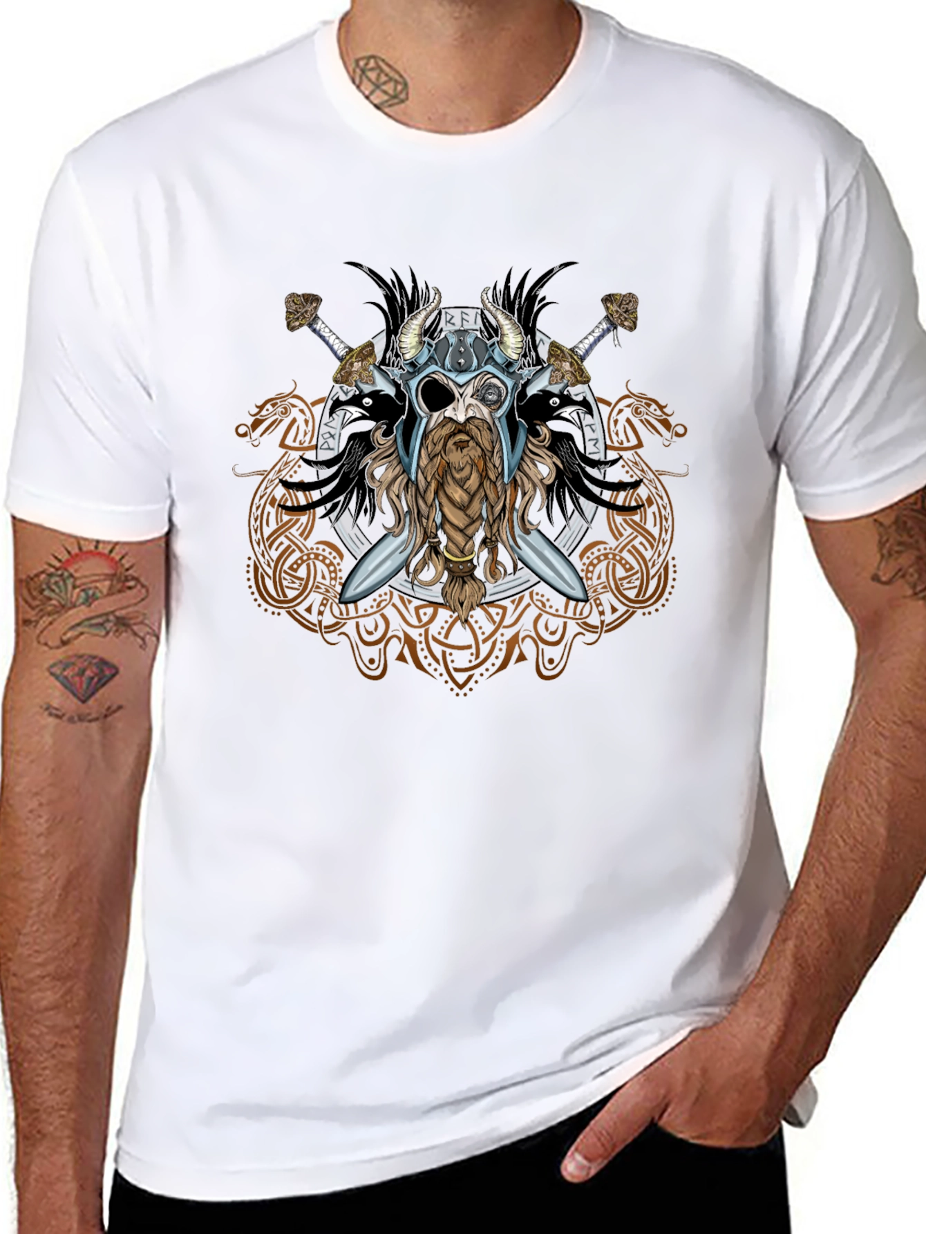 Viking Warrior T-Shirt - Norse Mythology Odin